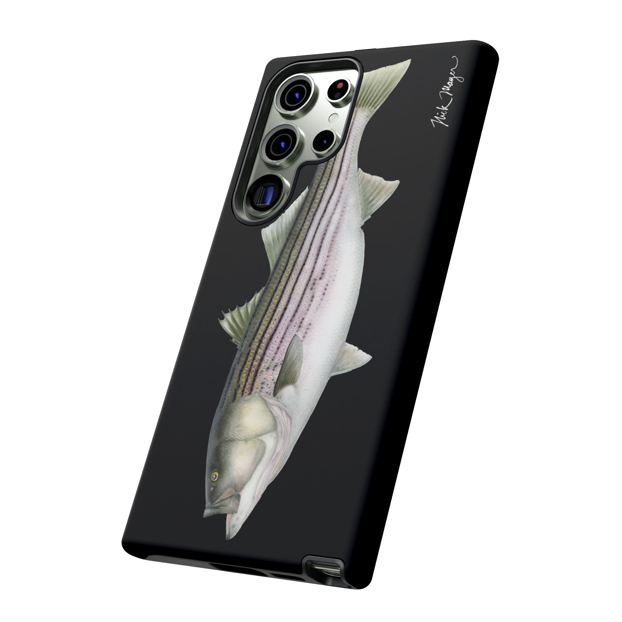 30 lb Striper Black Phone Case (Samsung) Printify