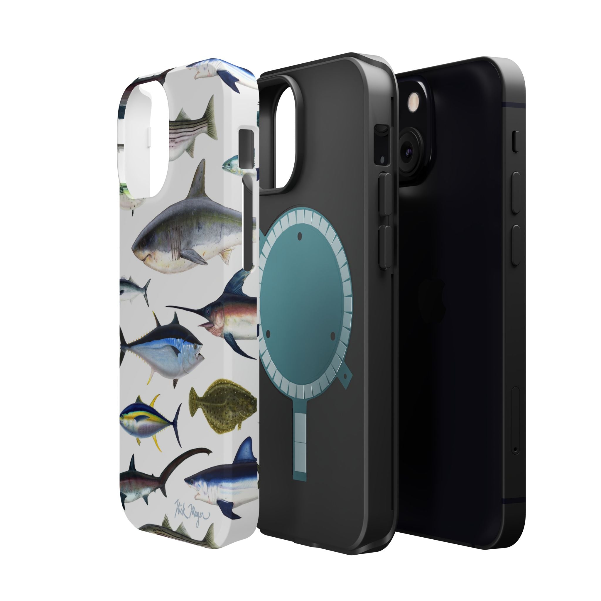 New England Fish White MagSafe iPhone Case