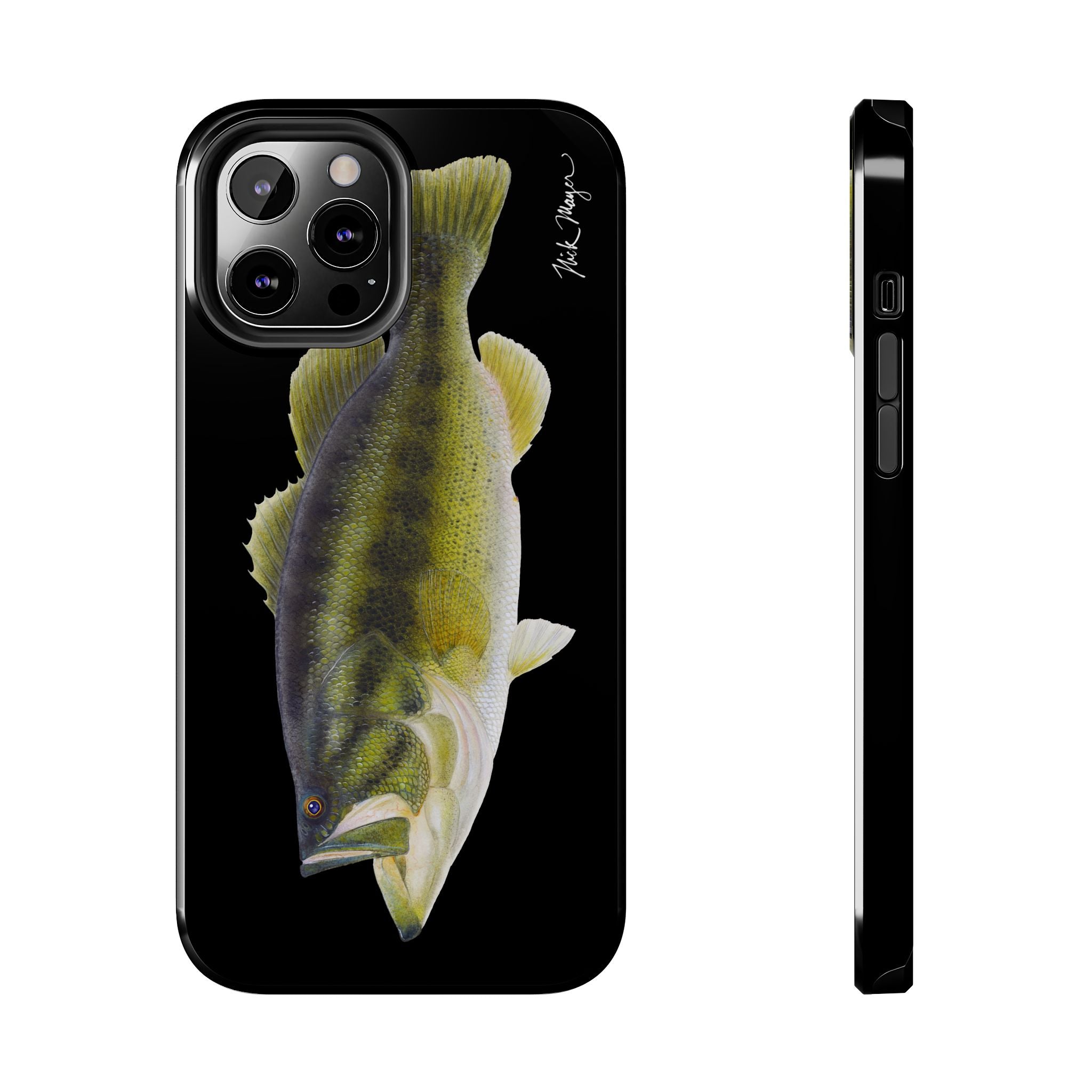 Largemouth Bass Black Phone Case (iPhone)