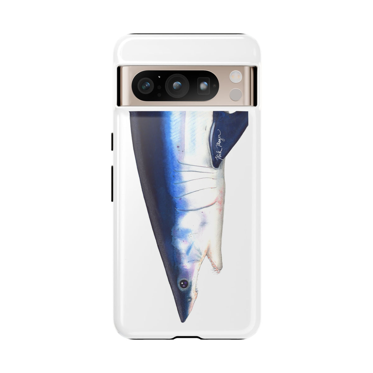Mako Shark Face White Phone Case (Samsung) Printify