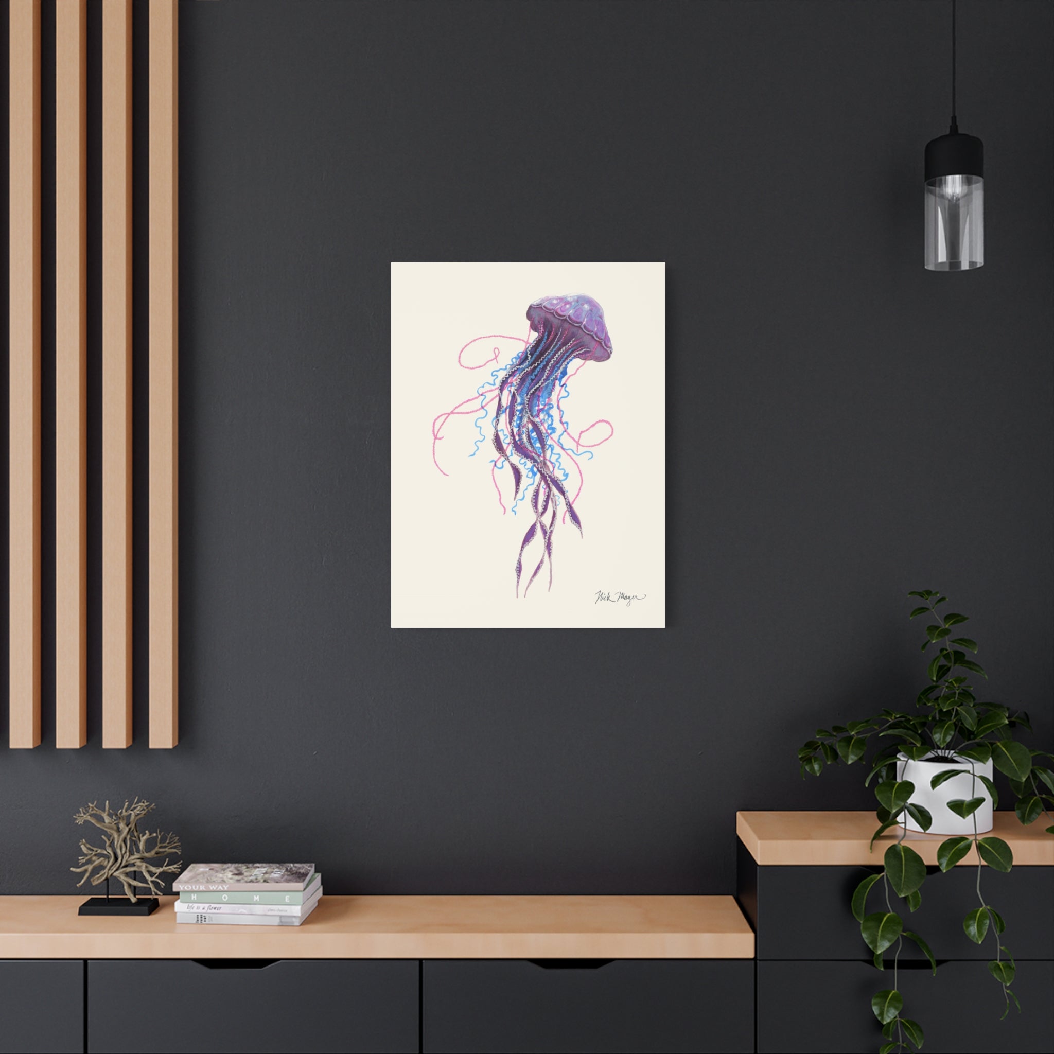 Purple Jellyfish II Canvas Print