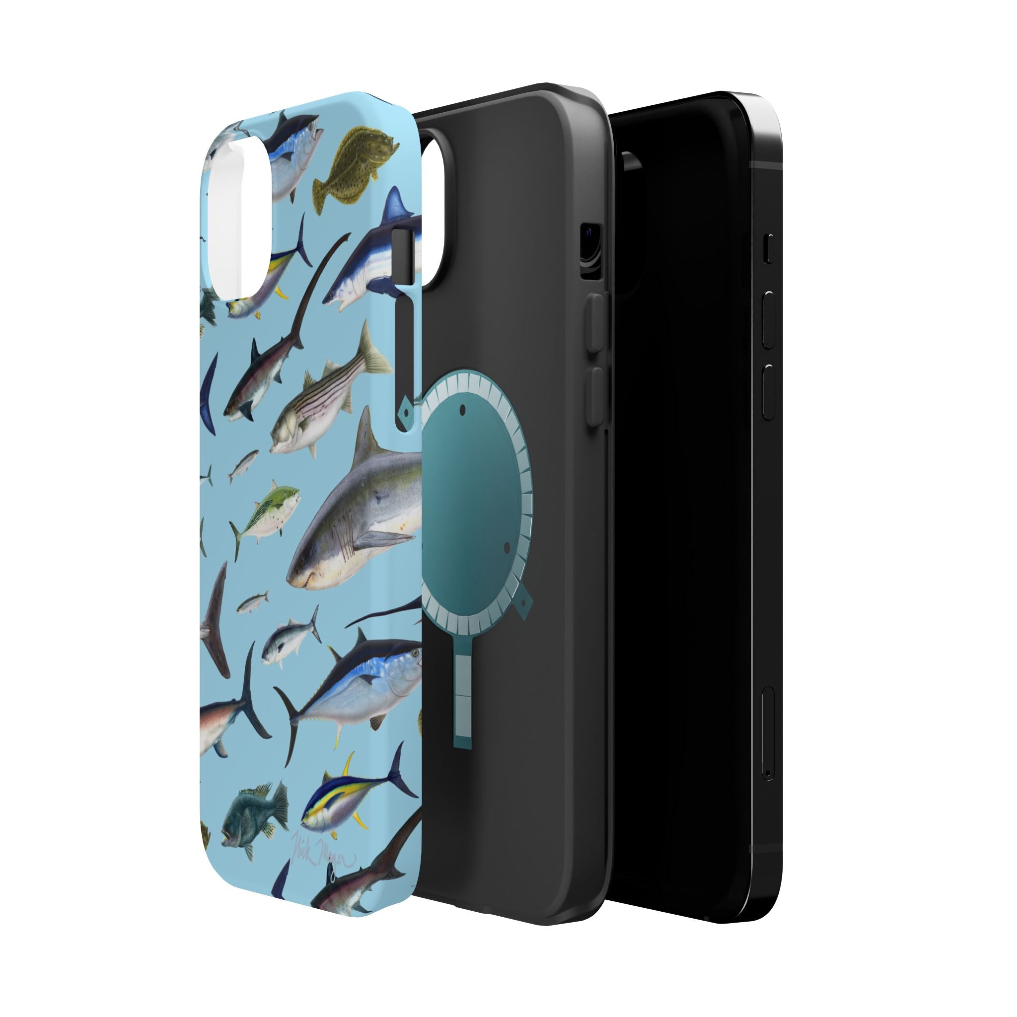 New England Fish Blue MagSafe iPhone Case