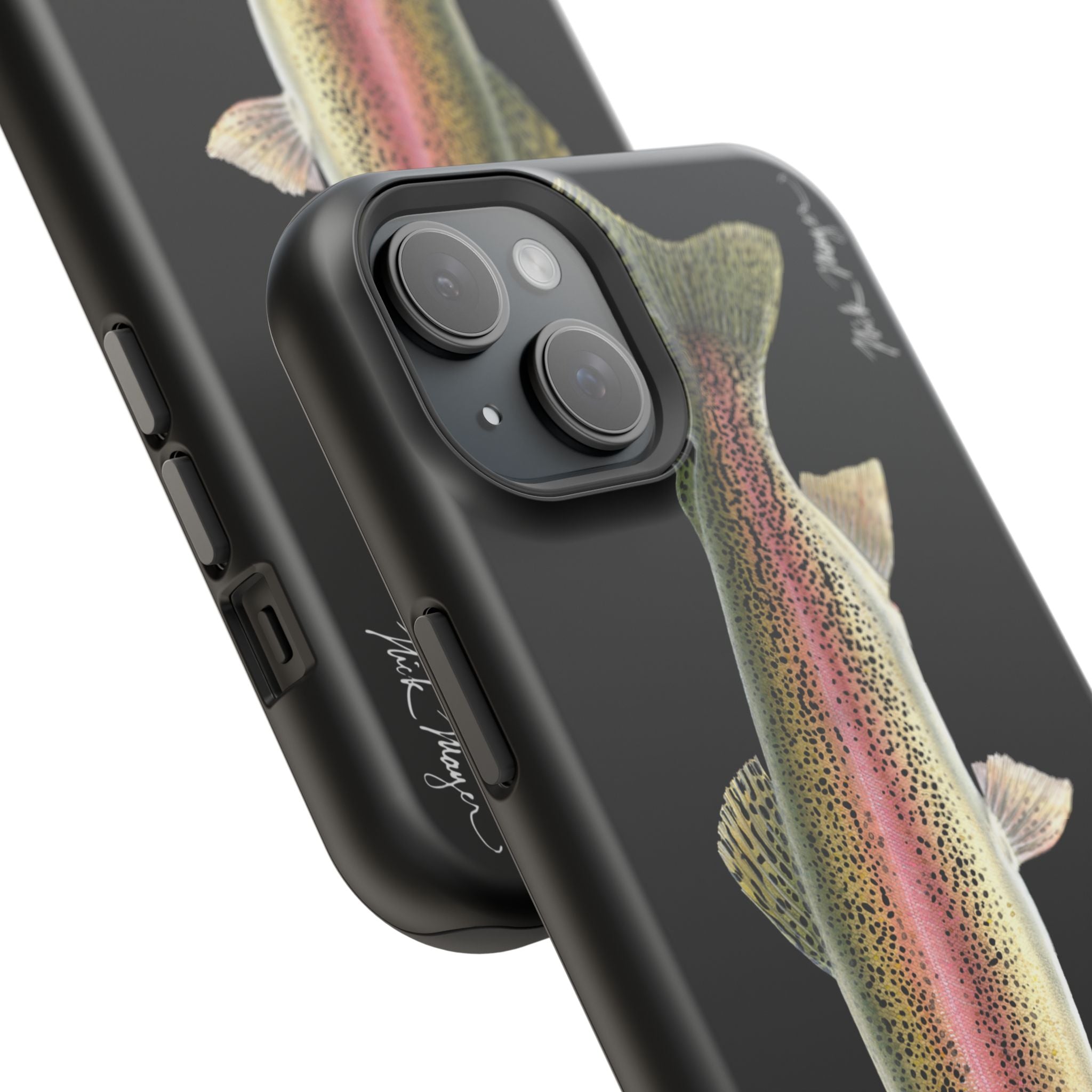 Rainbow Trout MagSafe Black iPhone Case