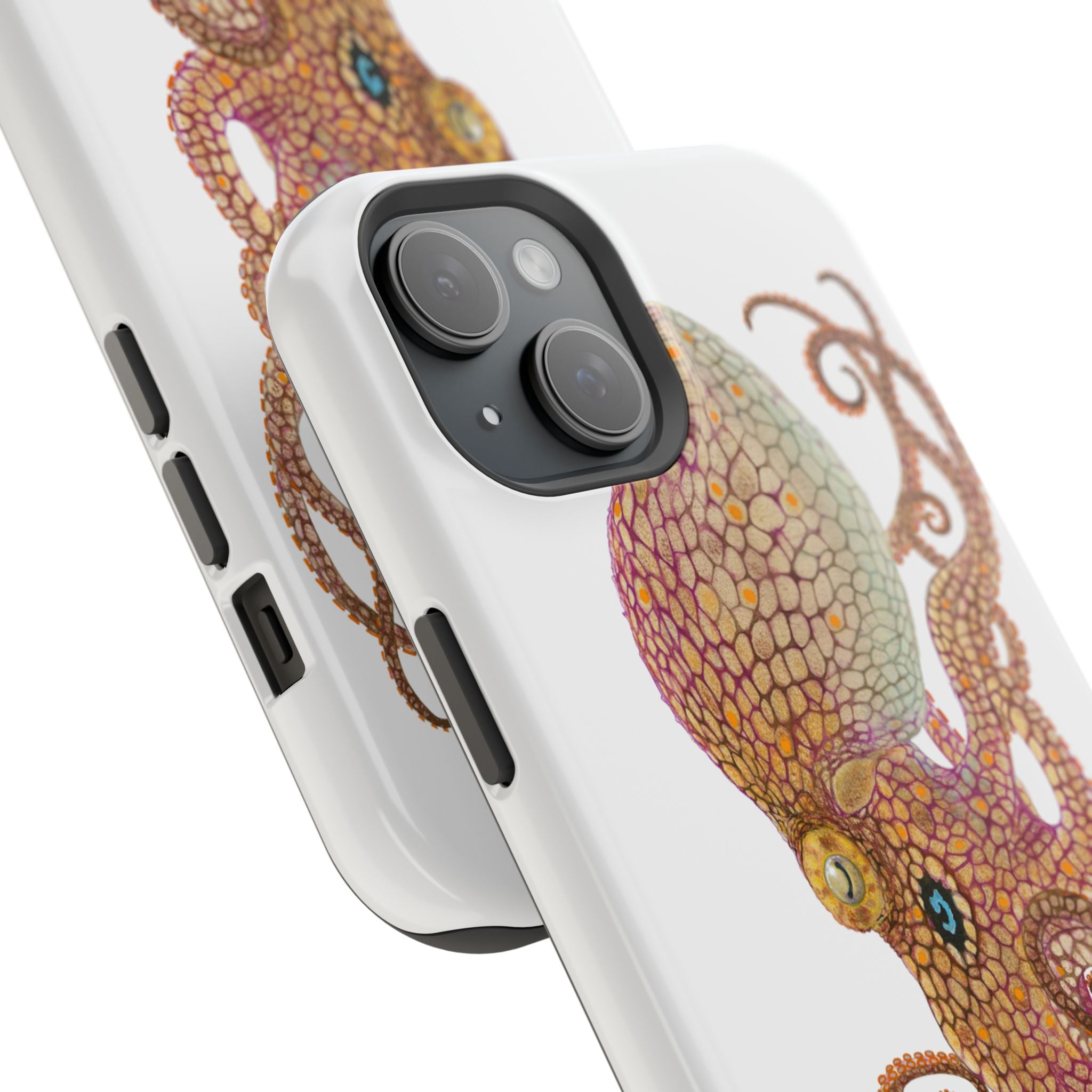 Two Spot Octopus MagSafe White iPhone Case