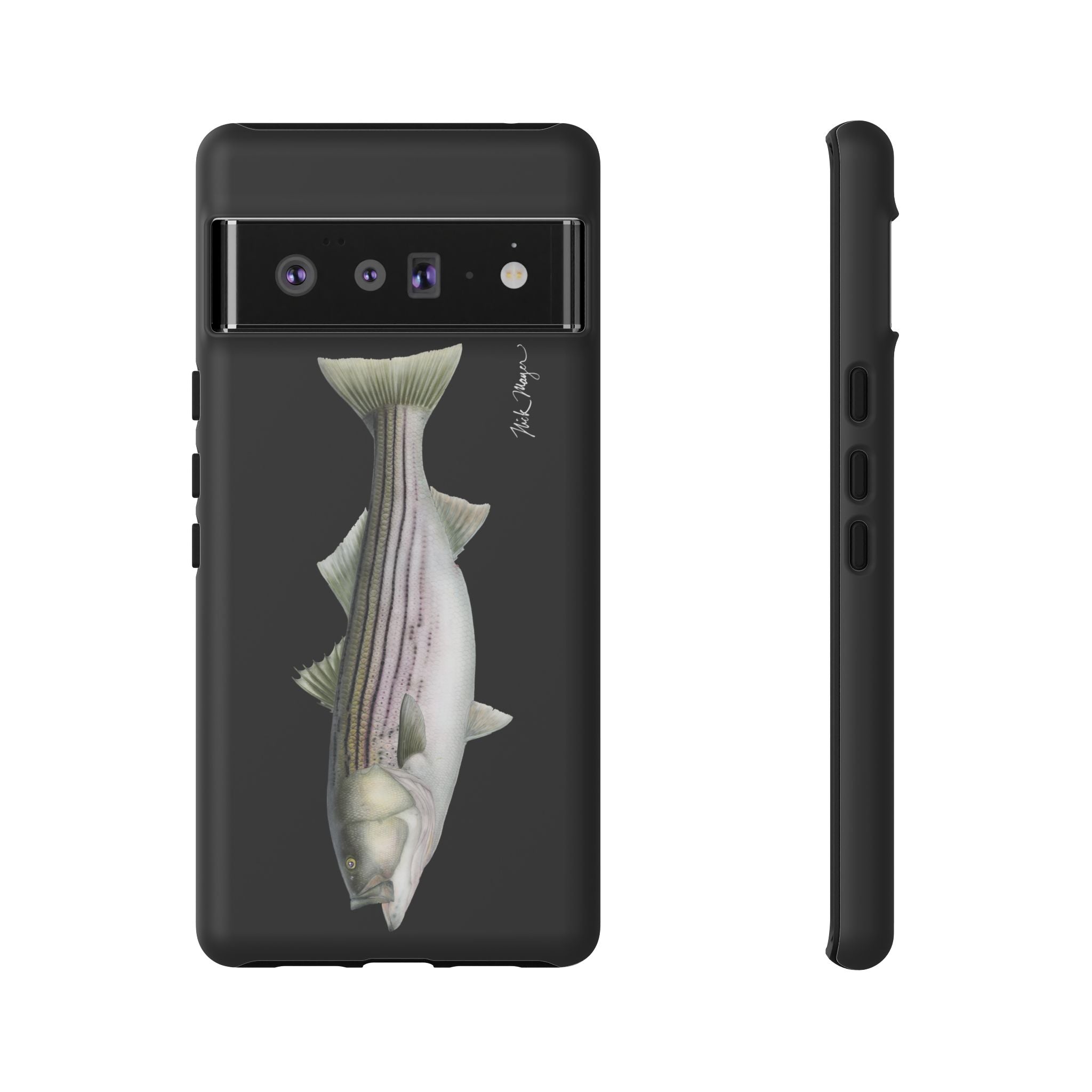 30 lb Striper Black Phone Case (Samsung) Printify