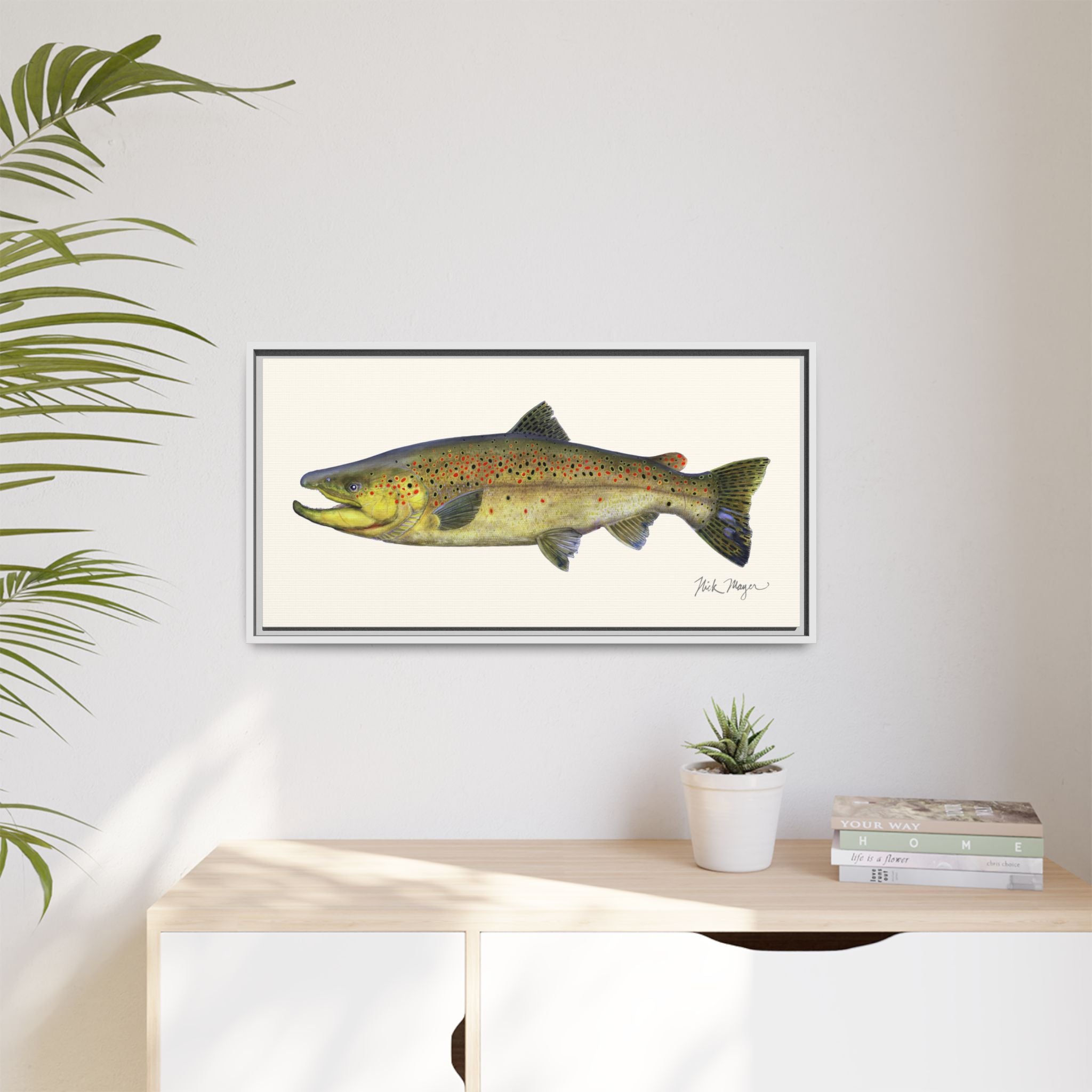 Brown Trout I Framed Canvas Print Printify