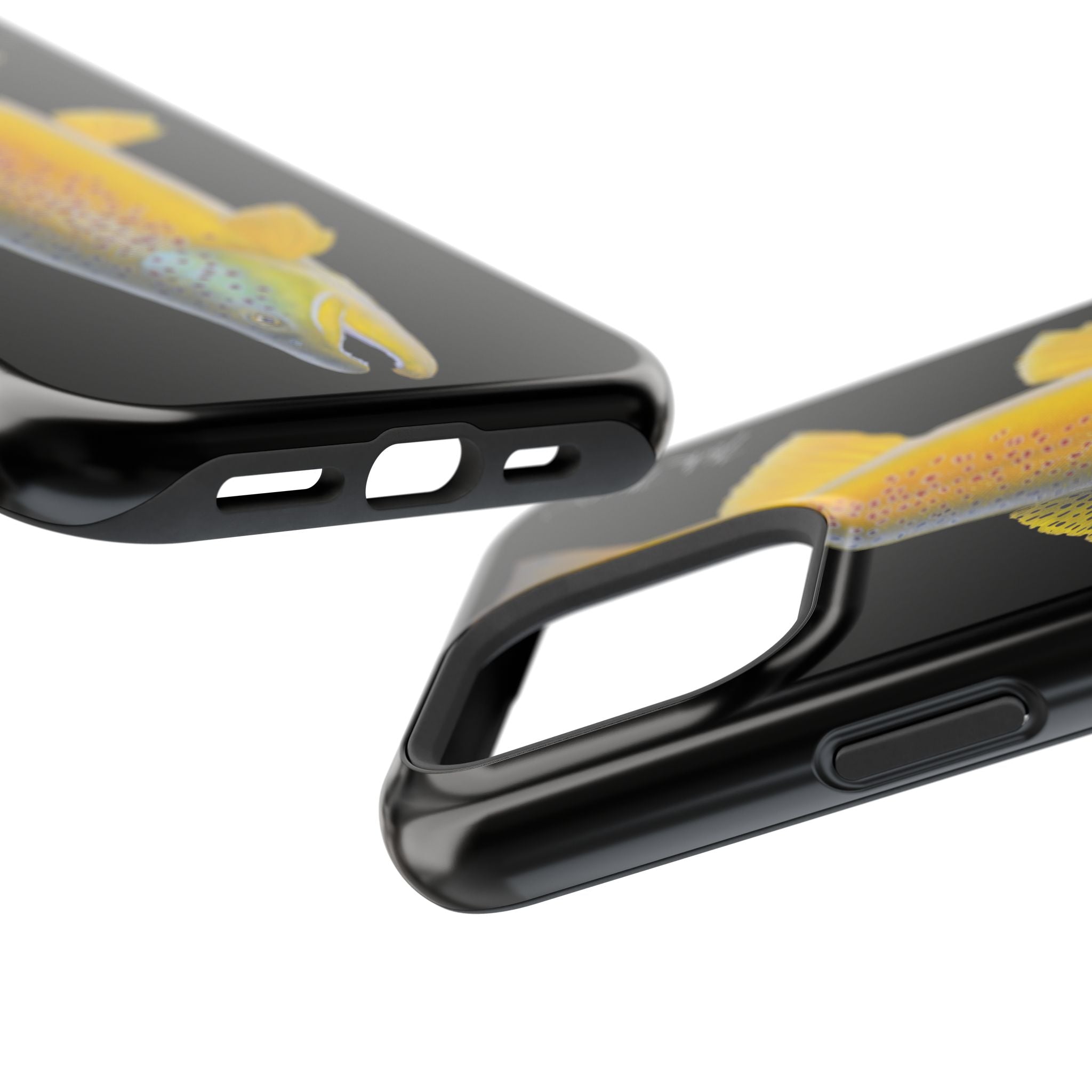 Brown Trout 3 Black MagSafe iPhone Case