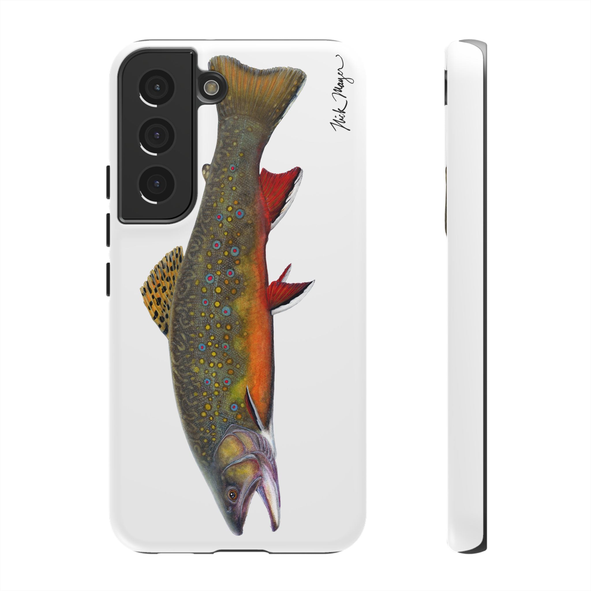 Brook Trout White Phone Case (Samsung)