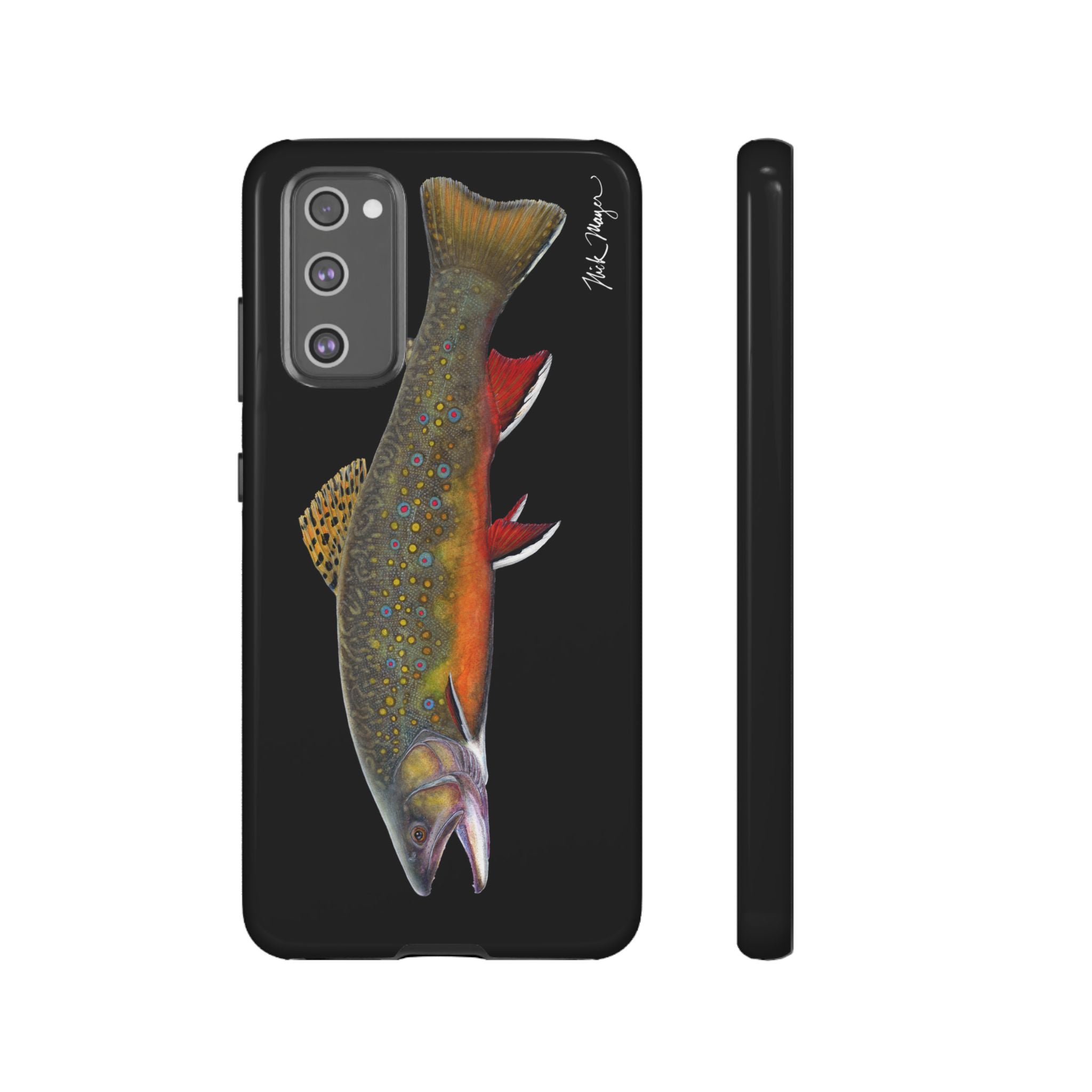 Brook Trout Black Phone Cases (Samsung) Printify