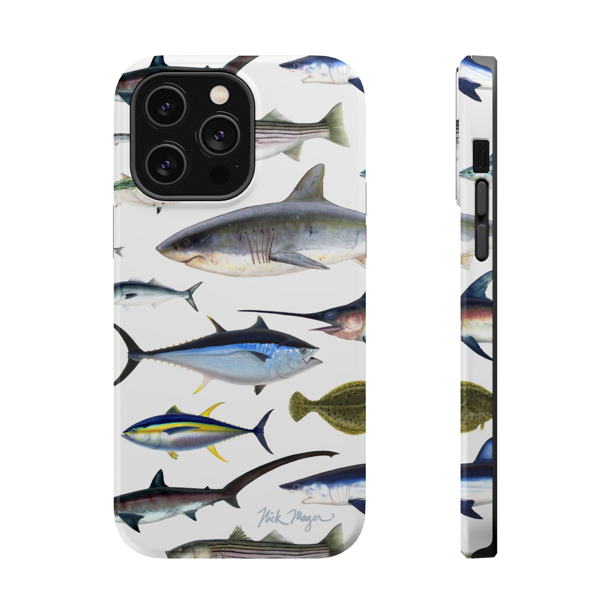 New England Fish White MagSafe iPhone Case