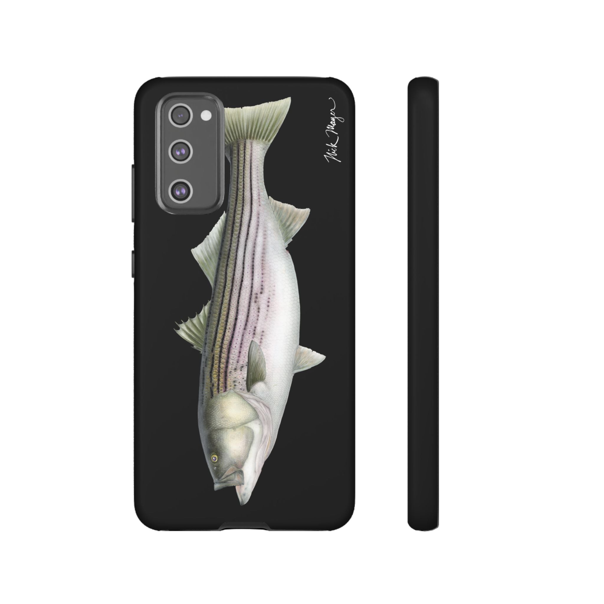 30 lb Striper Black Phone Case (Samsung) Printify