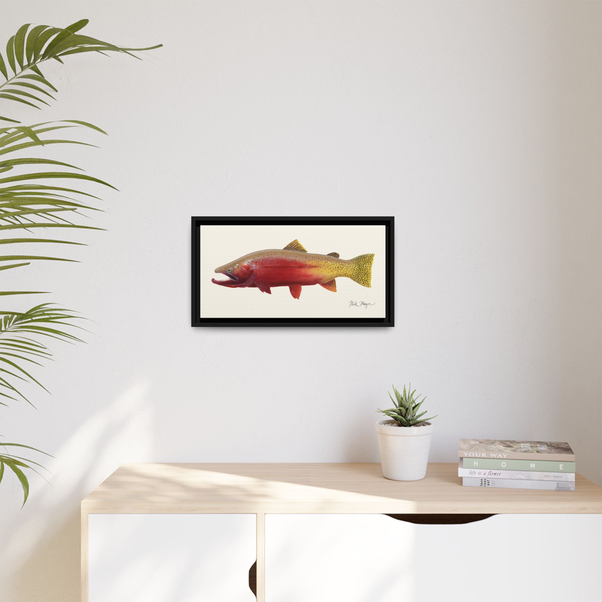 Cutthroat Trout II Framed Canvas Print Printify