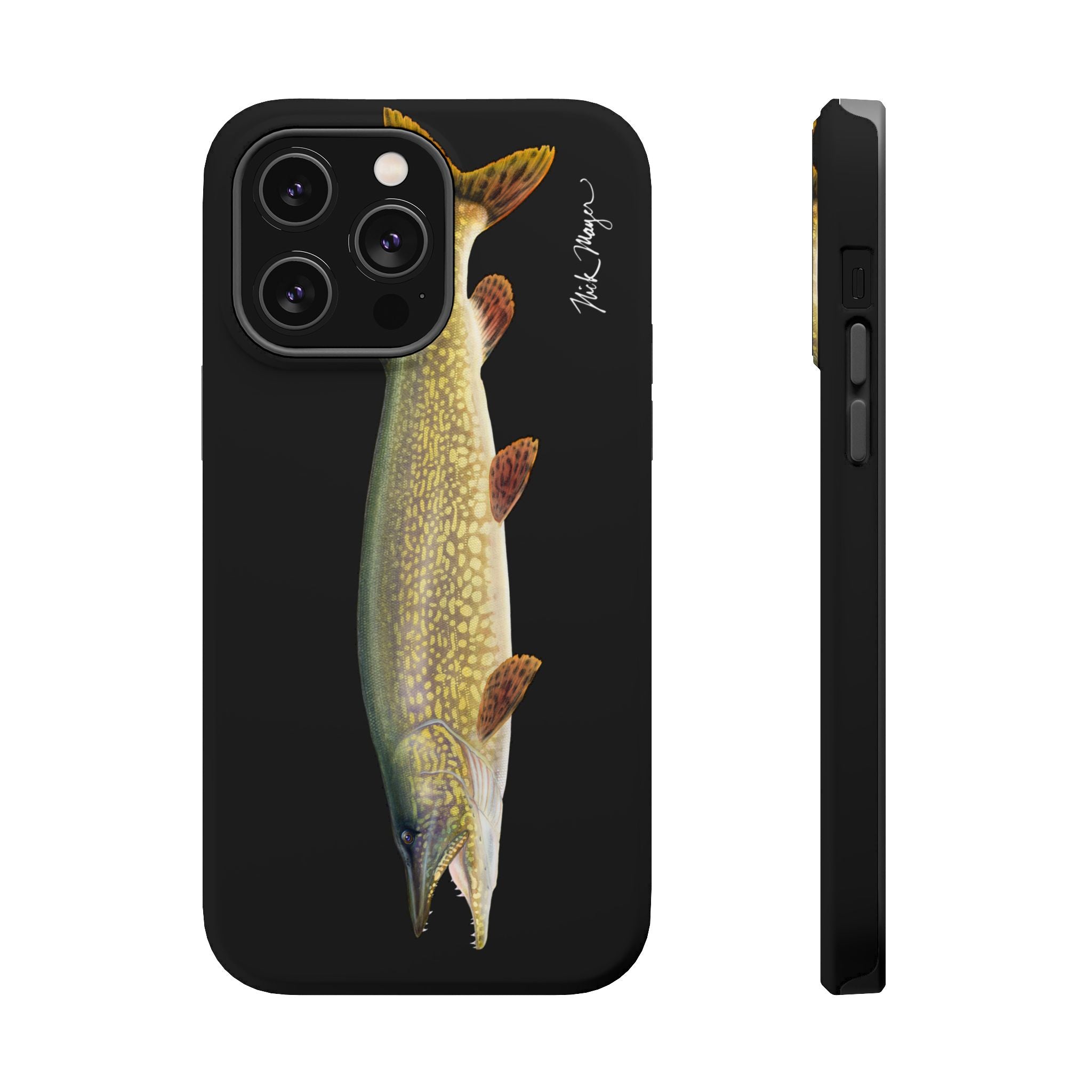 Northern Pike MagSafe Black iPhone Case Printify