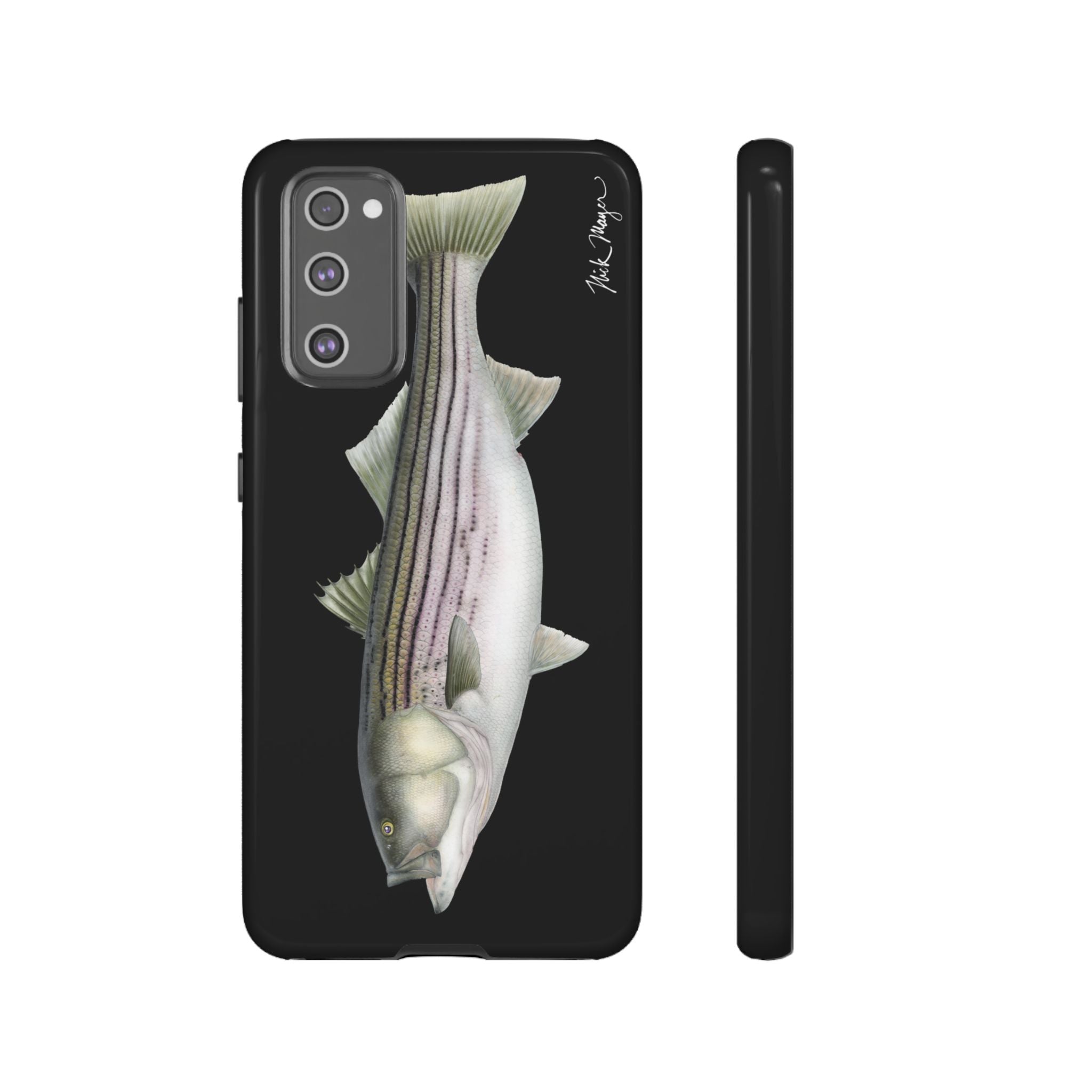 30 lb Striper Black Phone Case (Samsung) Printify