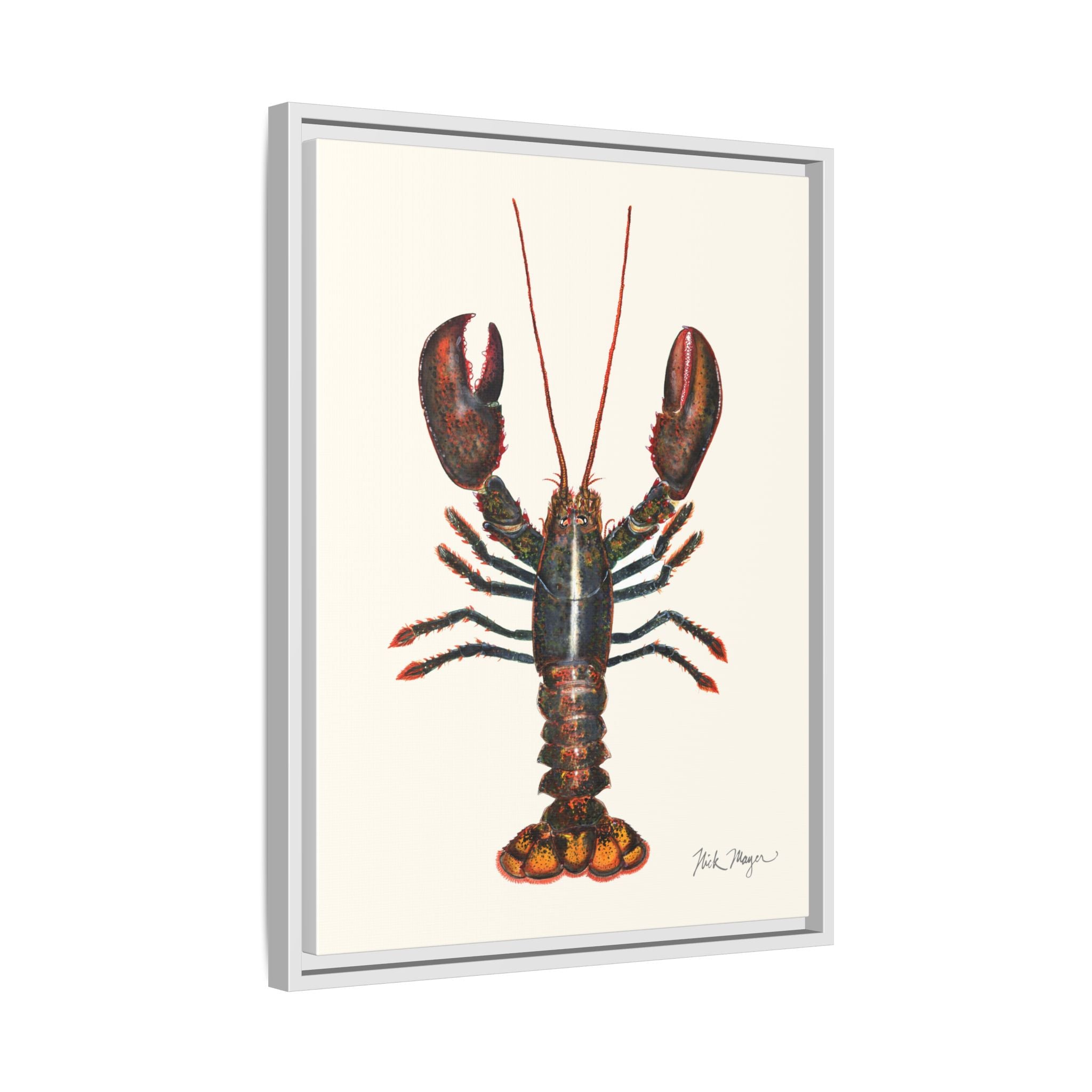 Northern Lobster Framed Canvas Print Printify