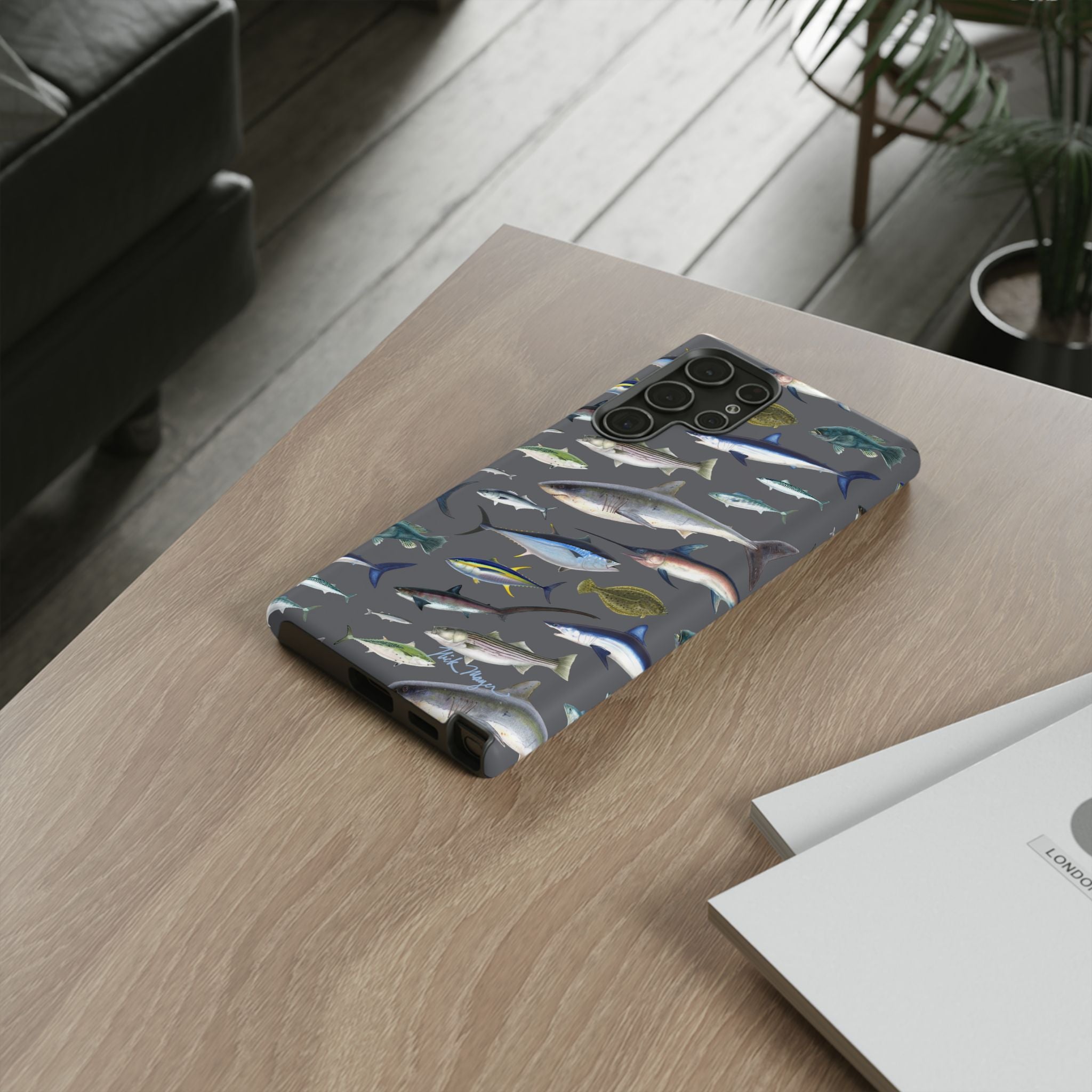 New England Offshore Fish Grey Phone Case, NEW!  (Samsung)