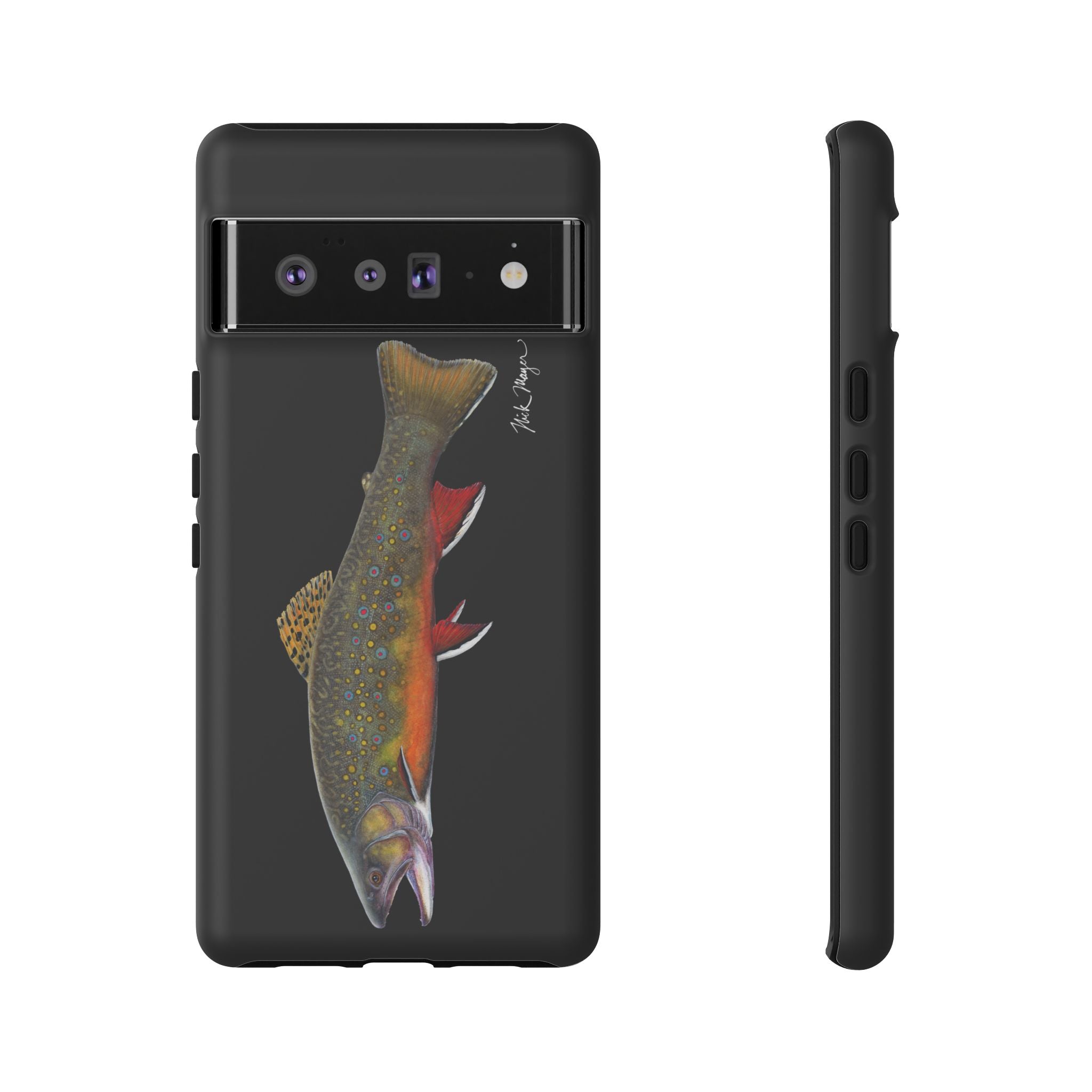 Brook Trout Black Phone Cases (Samsung) Printify
