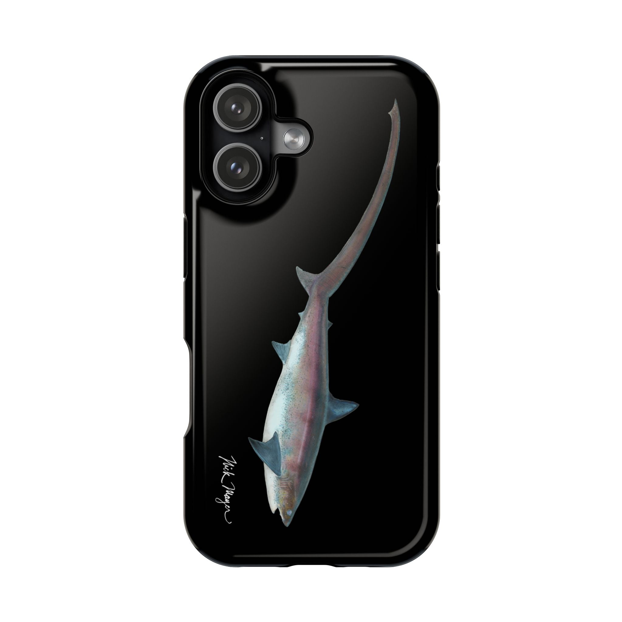 Thresher Shark MagSafe Black iPhone Case