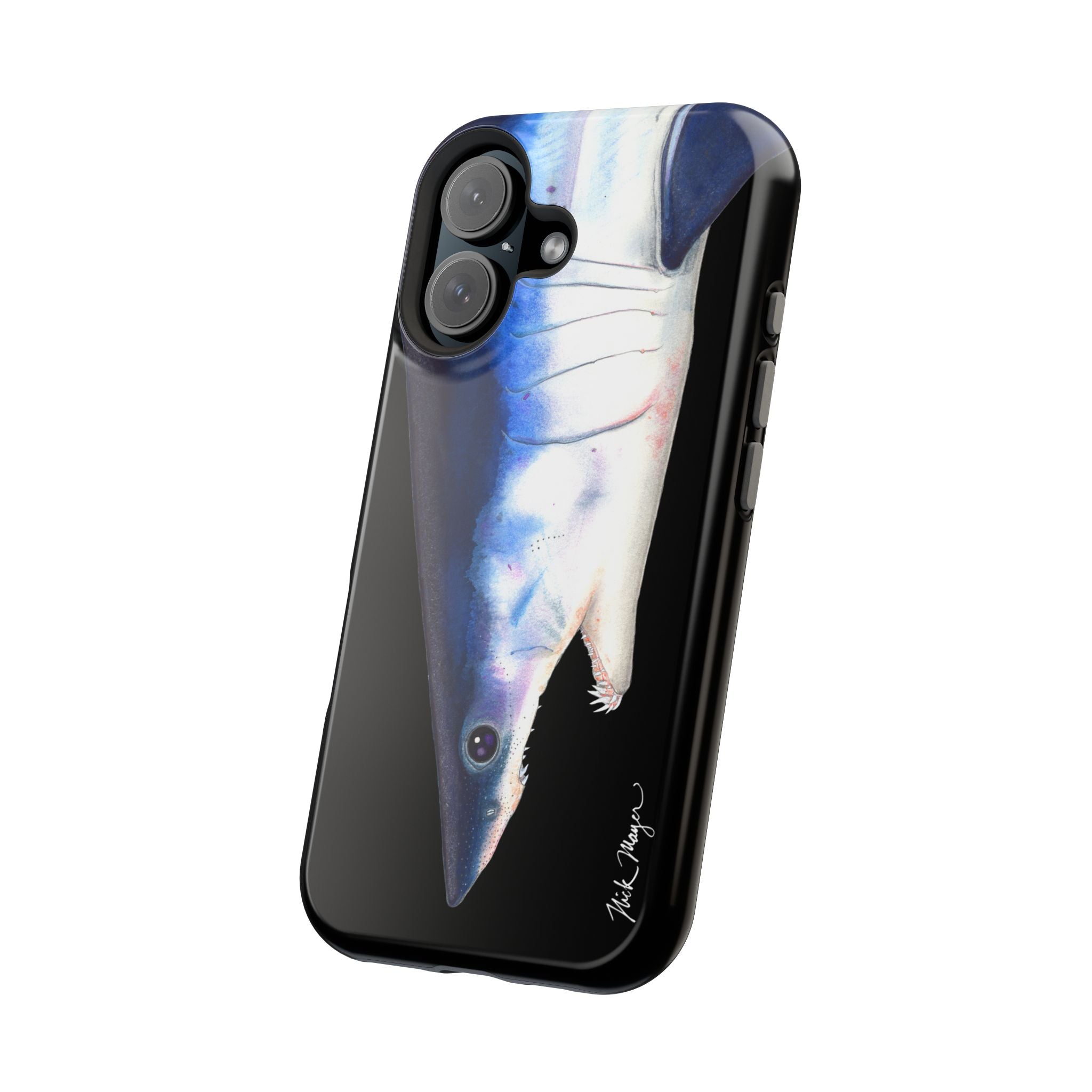 Mako Shark Face MagSafe Black iPhone Case