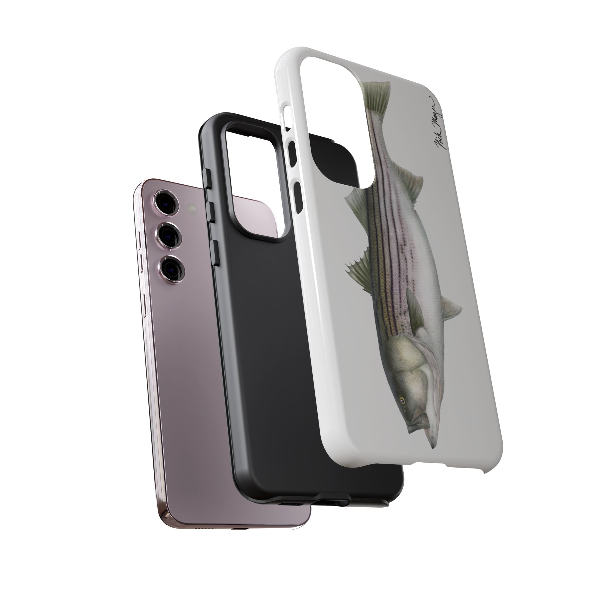 30 lb Striper White Phone Case (Samsung) Printify