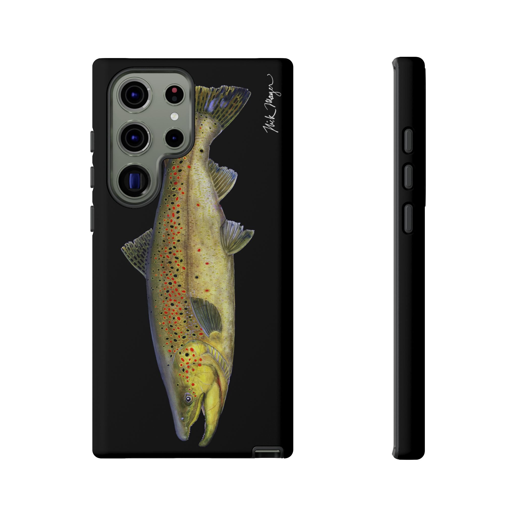 Brown Trout Black Phone Case (Samsung)