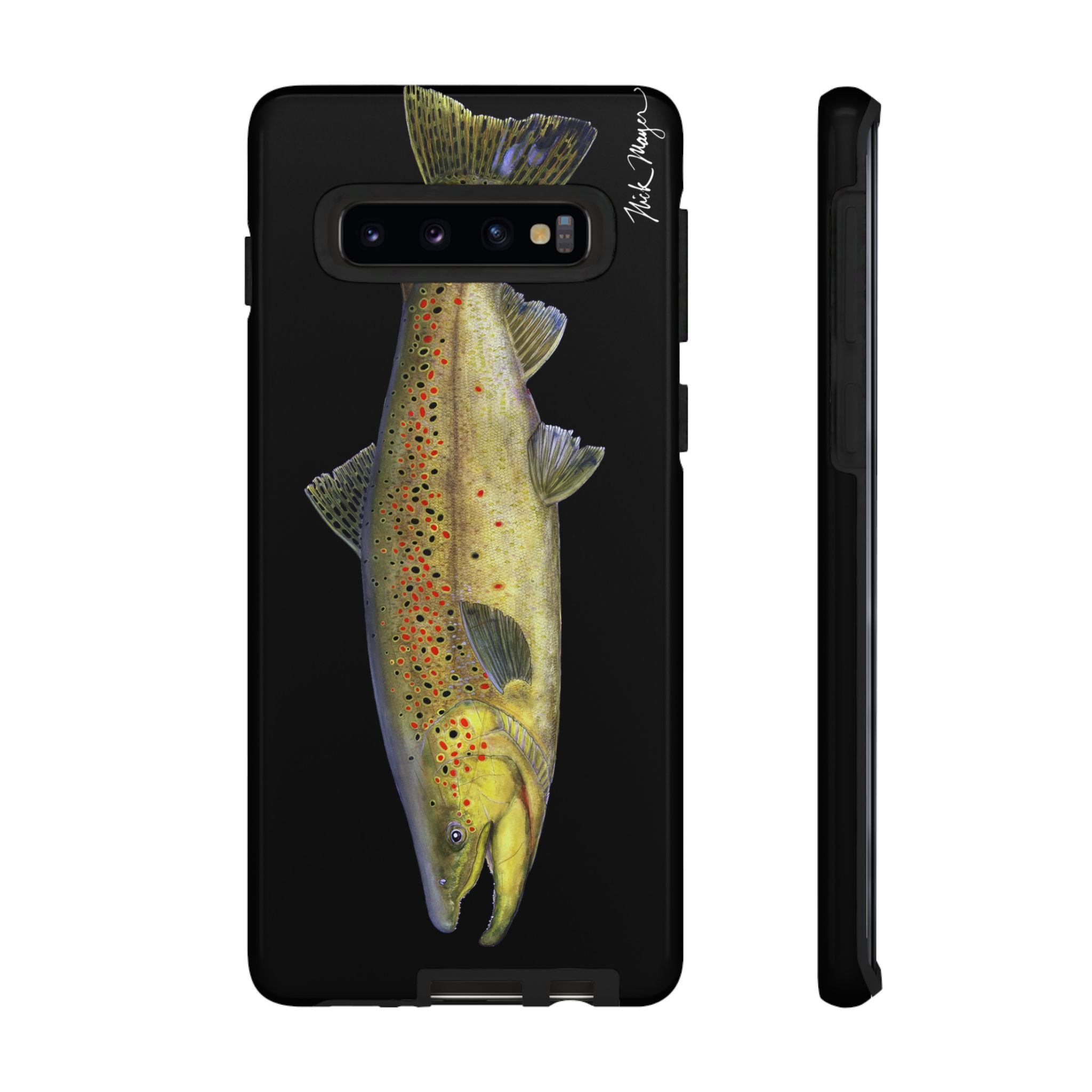 Brown Trout Black Phone Case (Samsung)