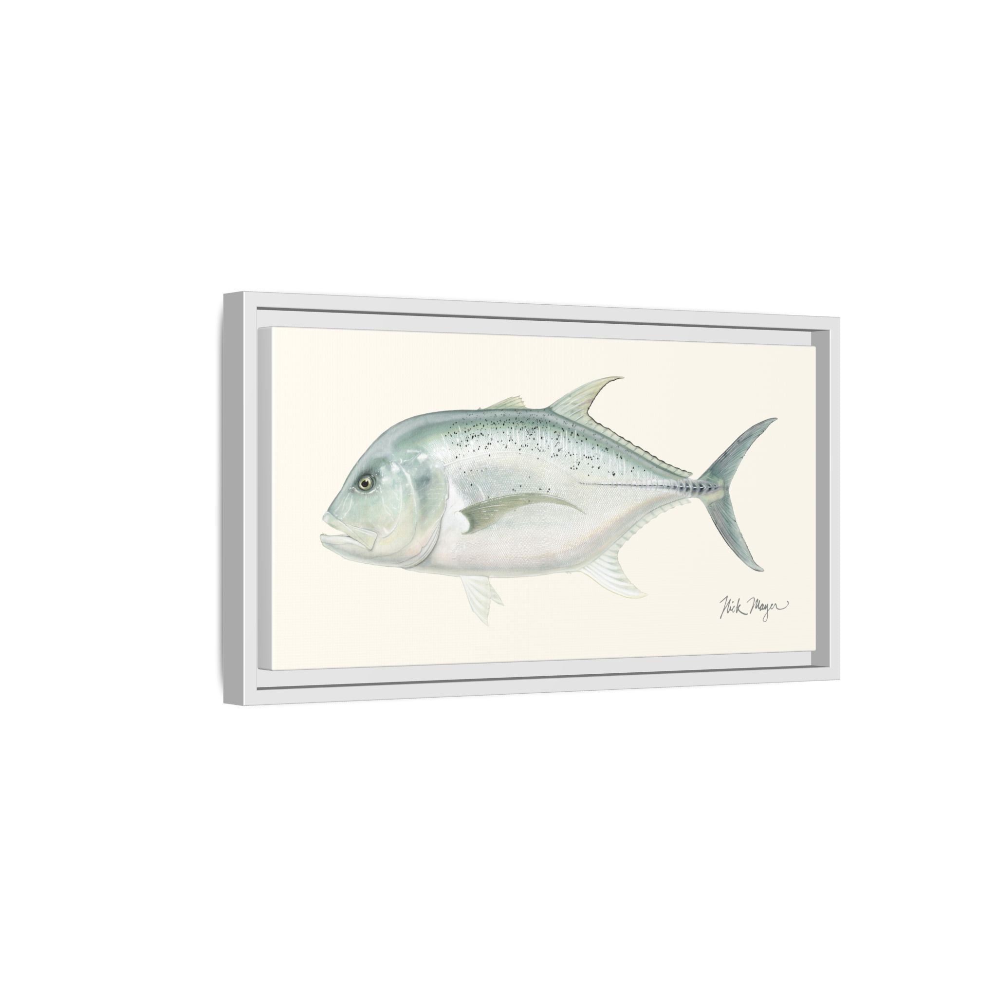 Boss Giant Trevally Framed Canvas Print Printify