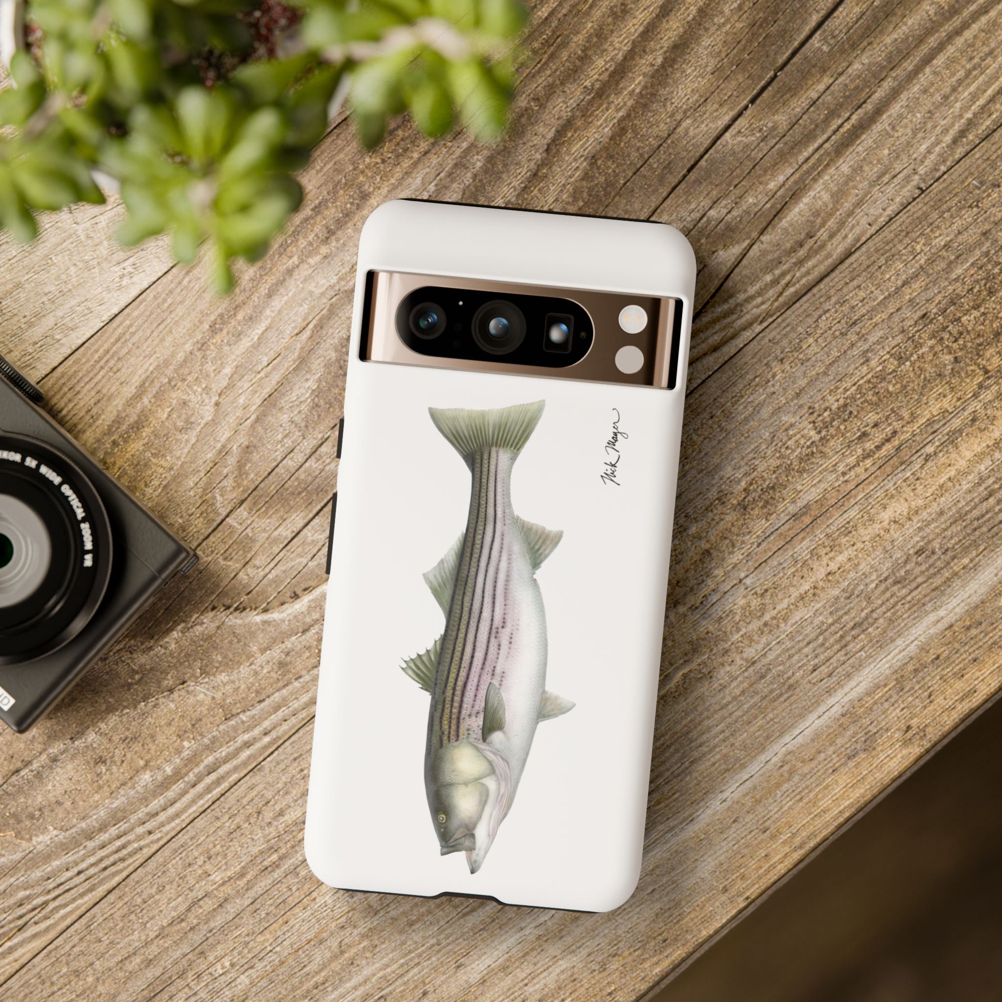 30 lb Striper White Phone Case (Samsung) Printify