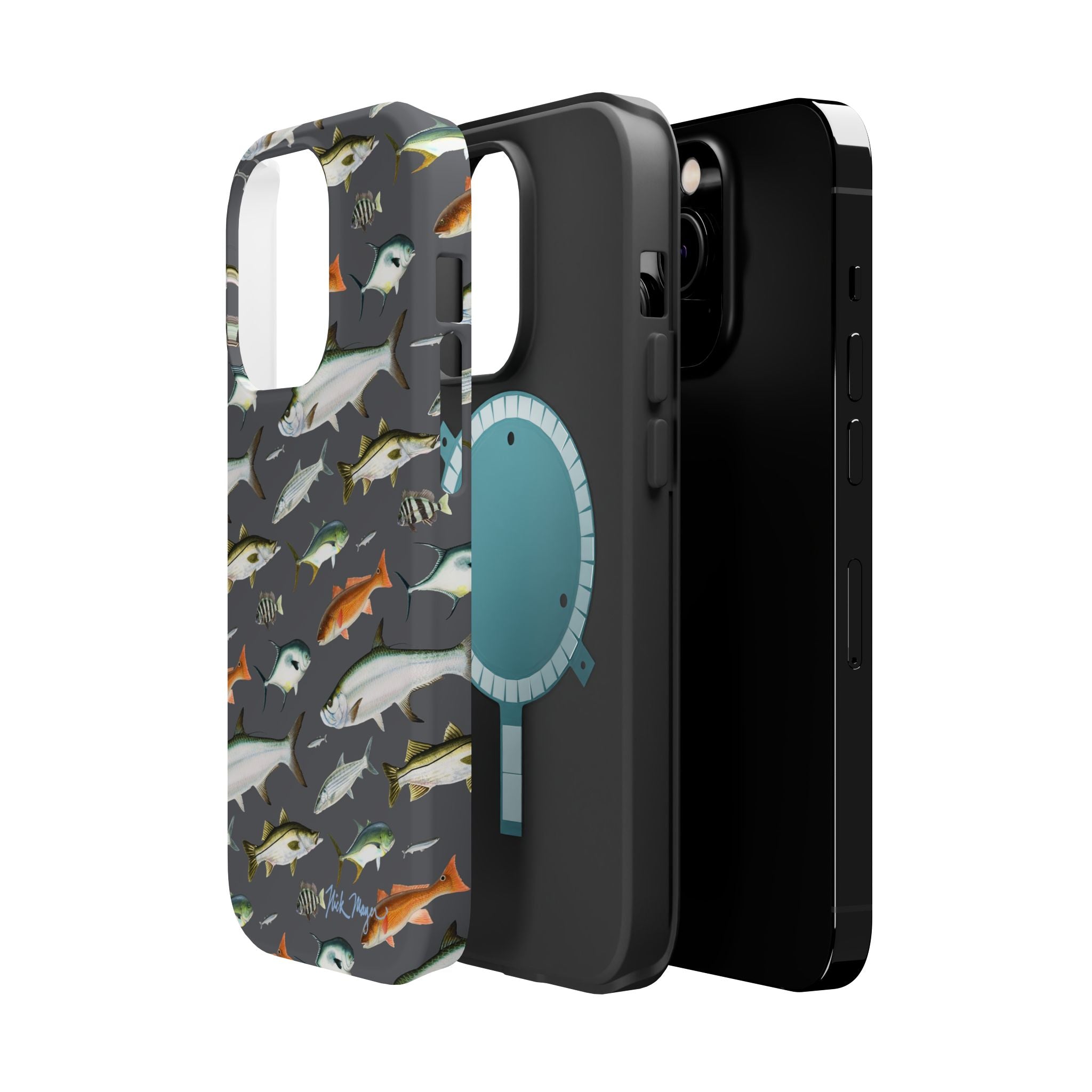 NEW Southern Fish Grey MagSafe iPhone Case