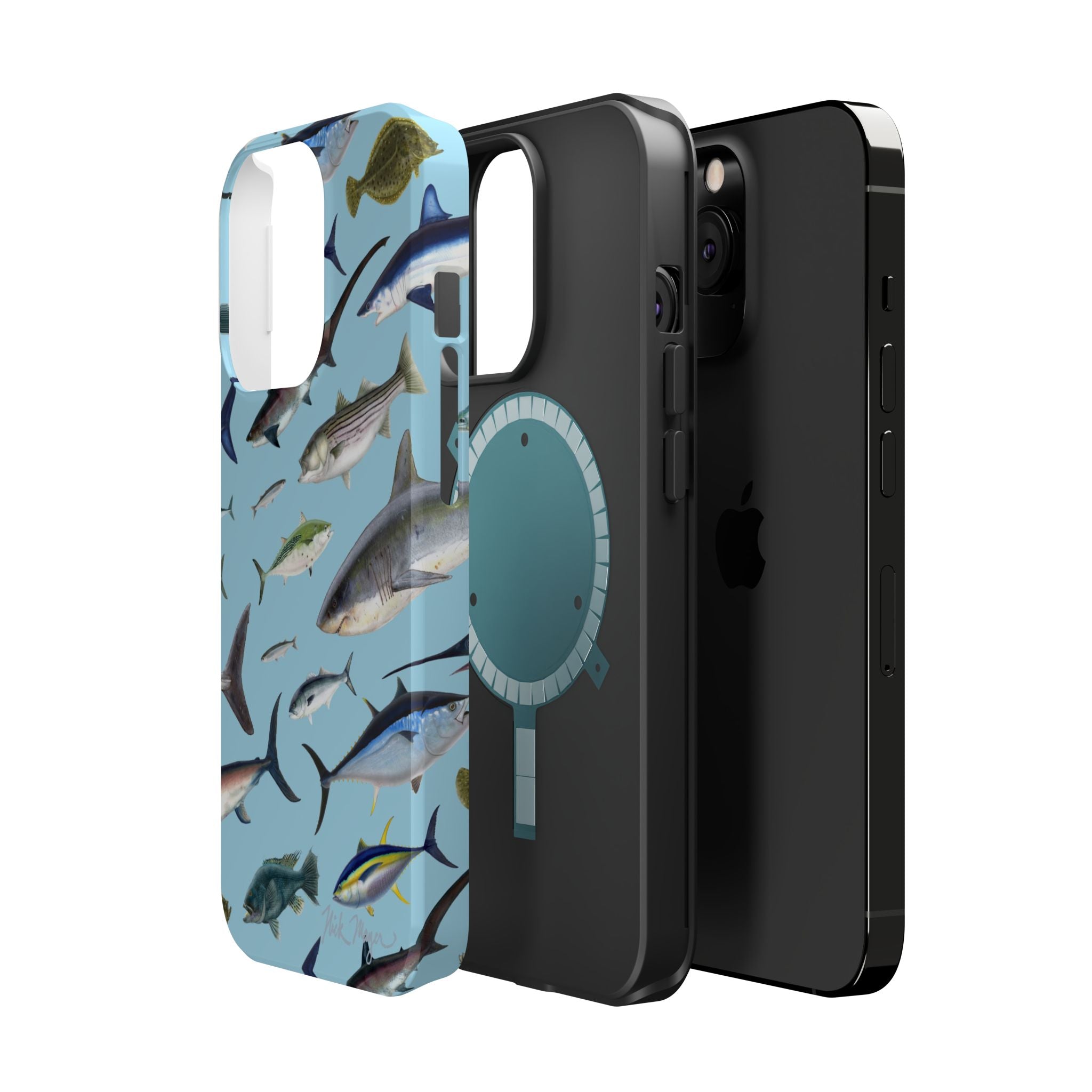 New England Fish Blue MagSafe iPhone Case