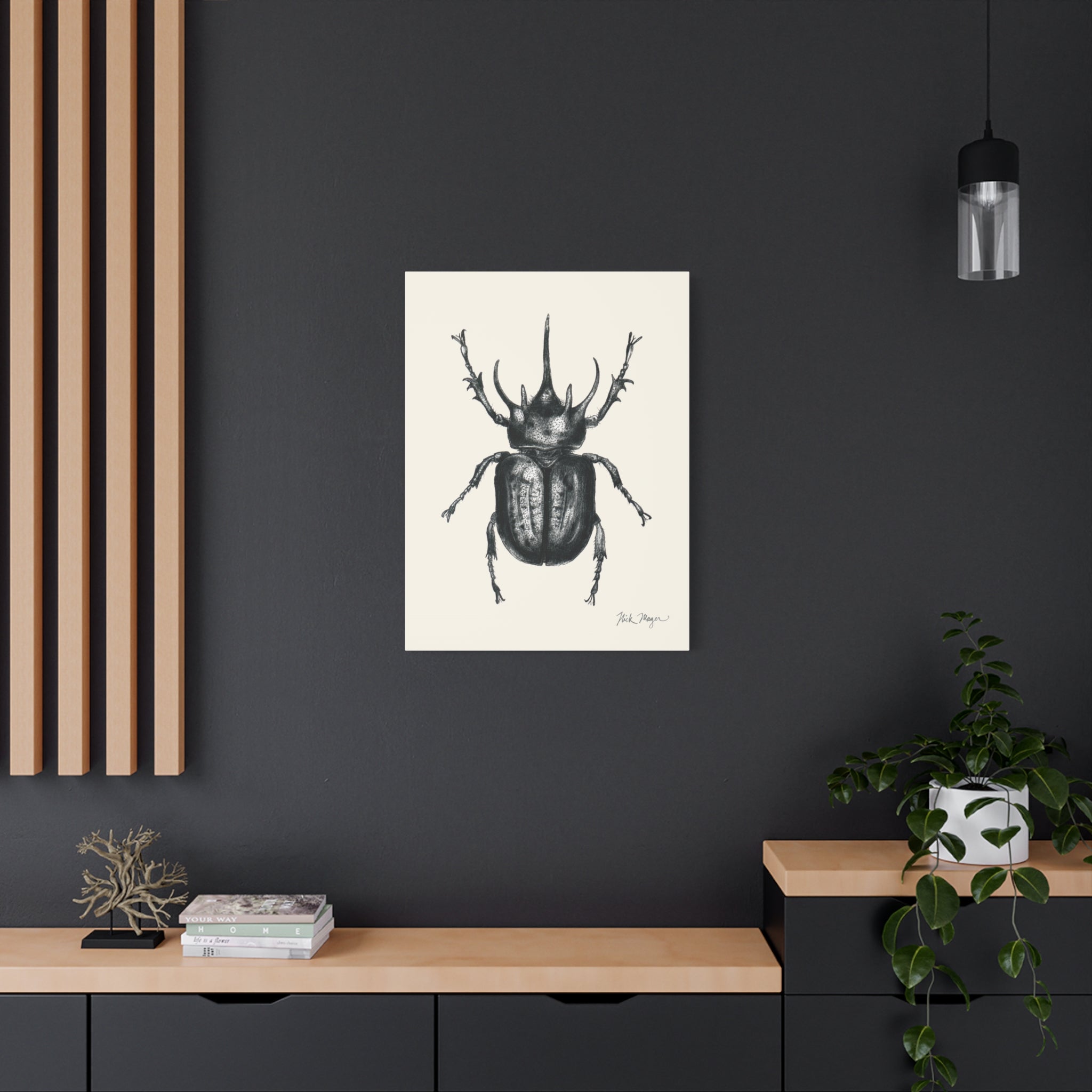 Rhinoceros Beetle Canvas Print