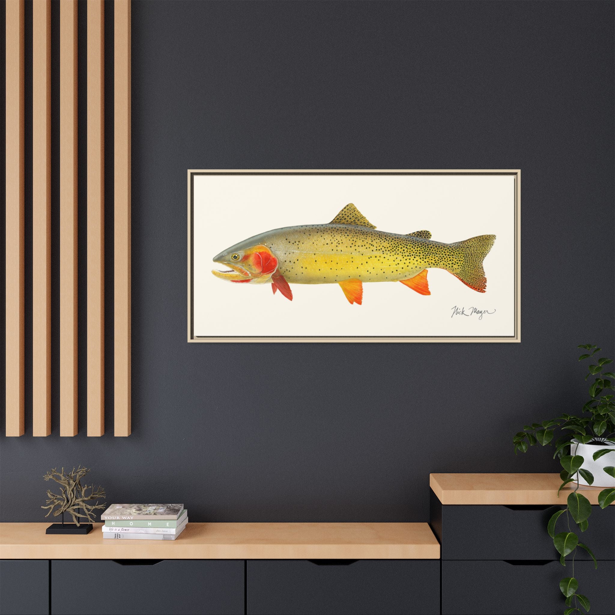 Cutthroat Trout I Framed Canvas Print Printify