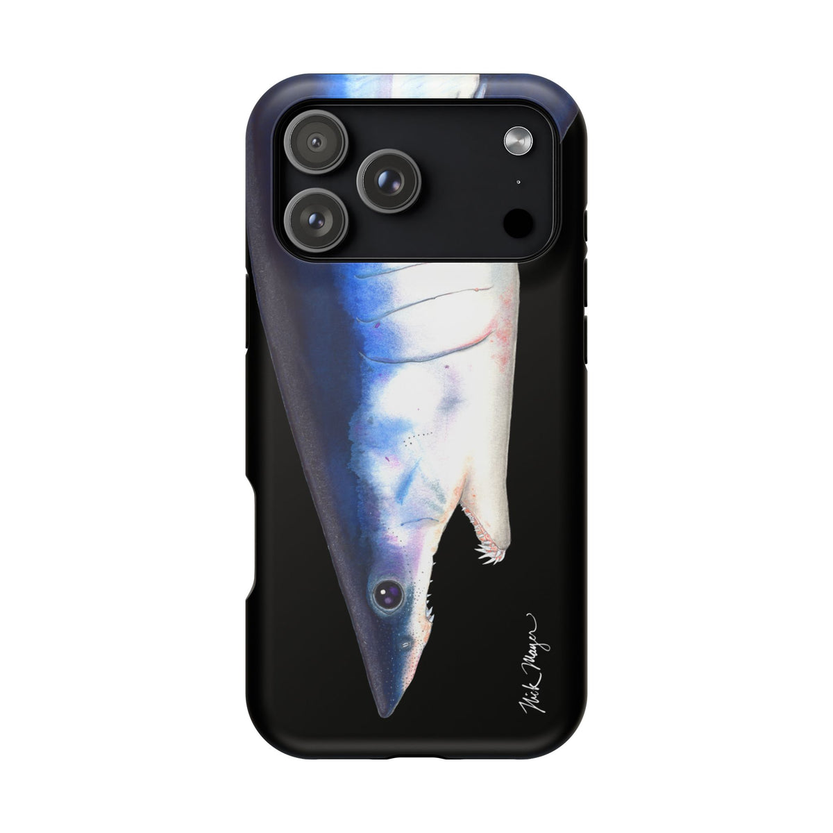 Mako Shark Face MagSafe Black iPhone Case Printify