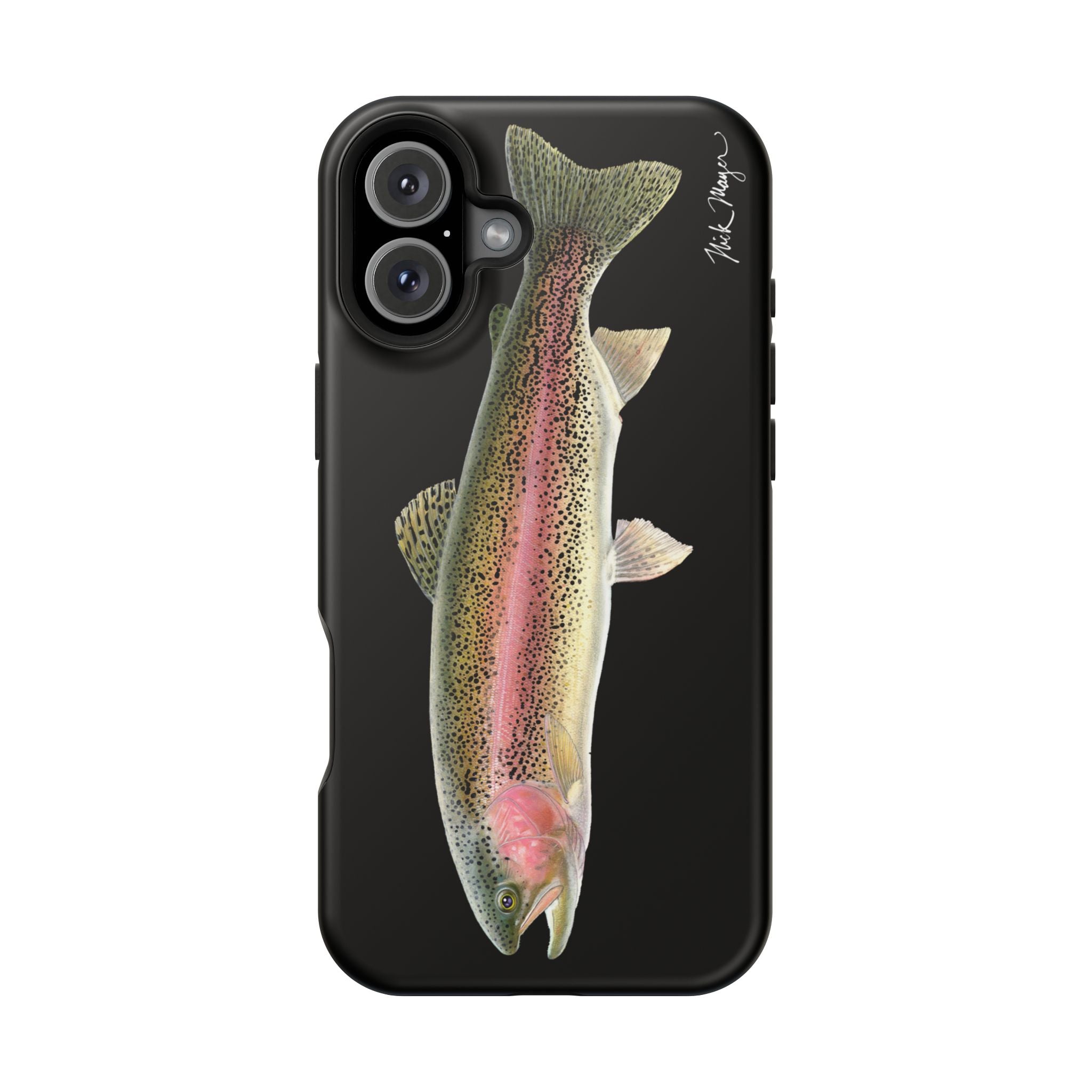 Rainbow Trout MagSafe Black iPhone Case