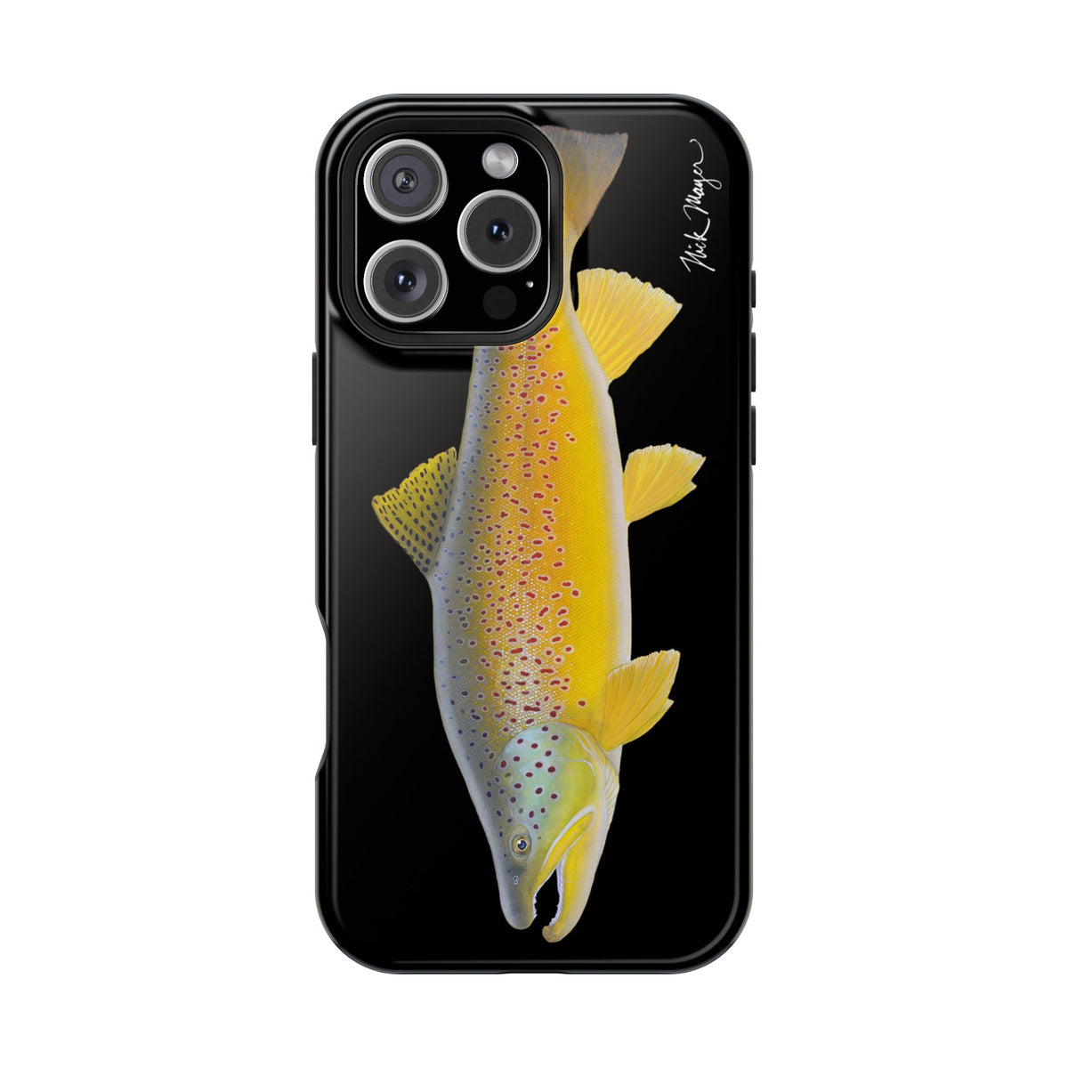 Brown Trout 3 Black MagSafe iPhone Case Printify