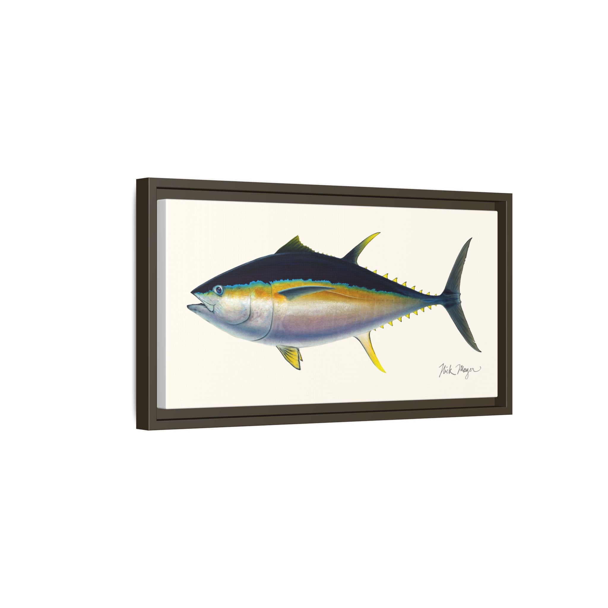 Bigeye Tuna Framed Canvas Print Printify