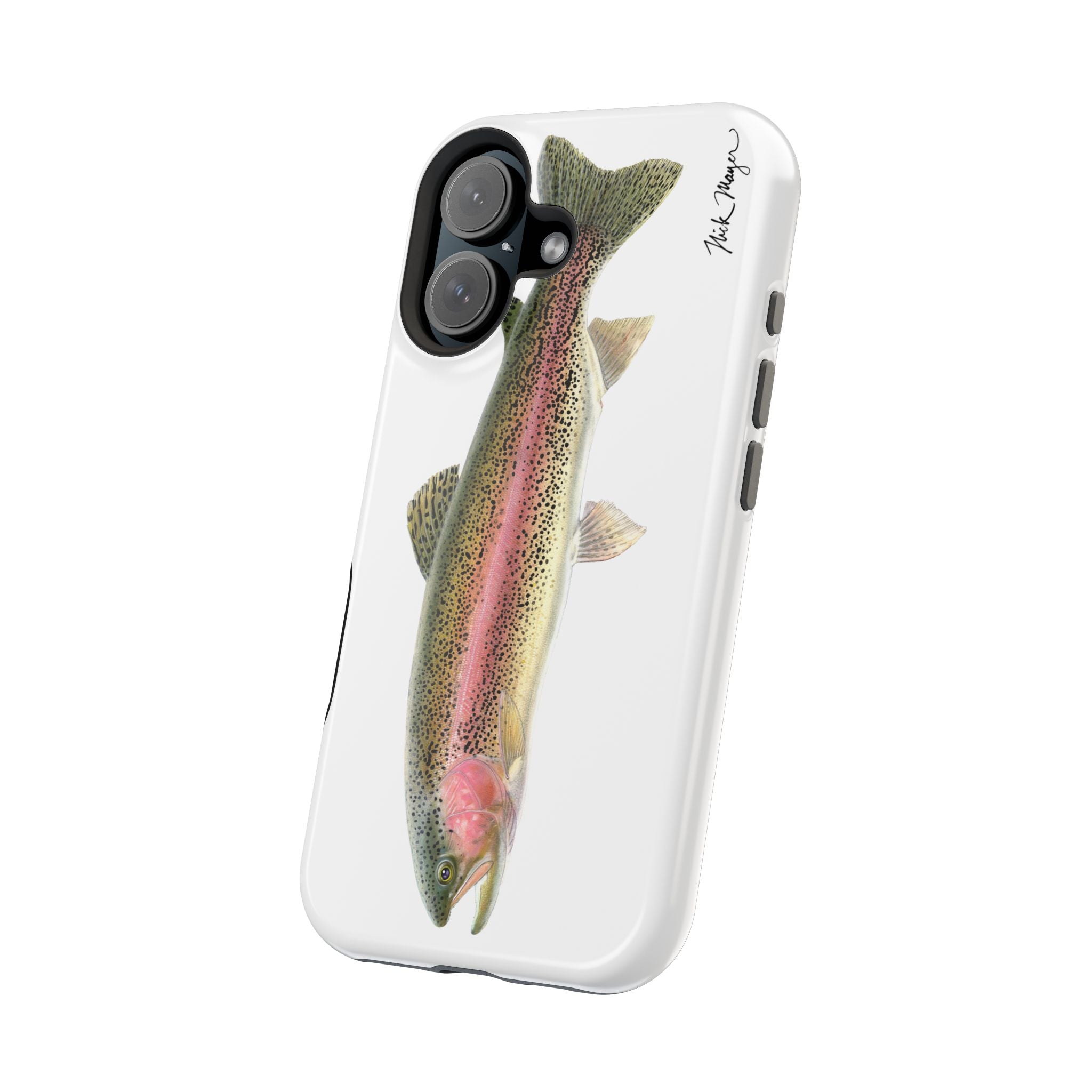 Rainbow Trout MagSafe White iPhone Case