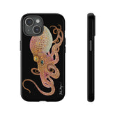 Two Spot Octopus Black iPhone 15 Case