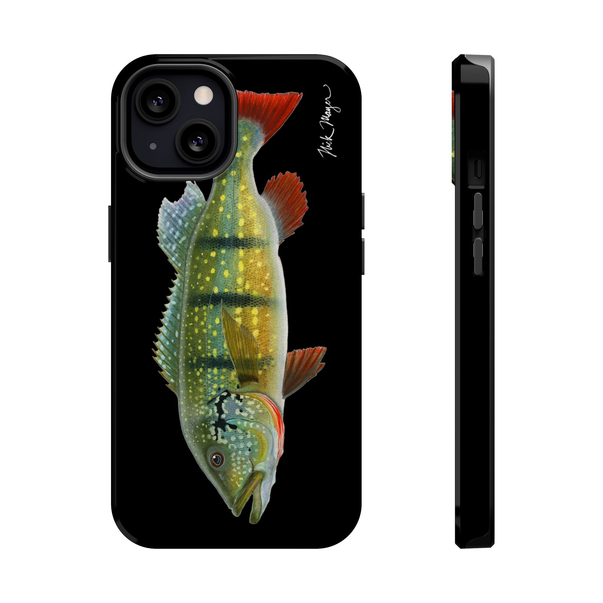 Peacock Bass MagSafe Black iPhone Case