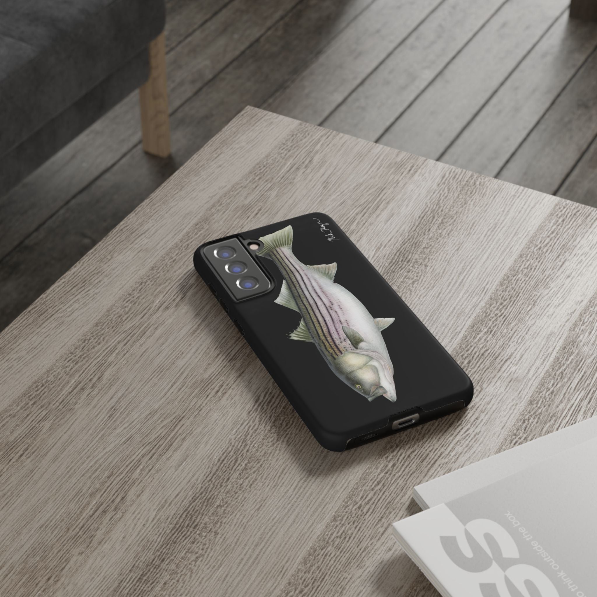 30 lb Striper Black Phone Case (Samsung) Printify