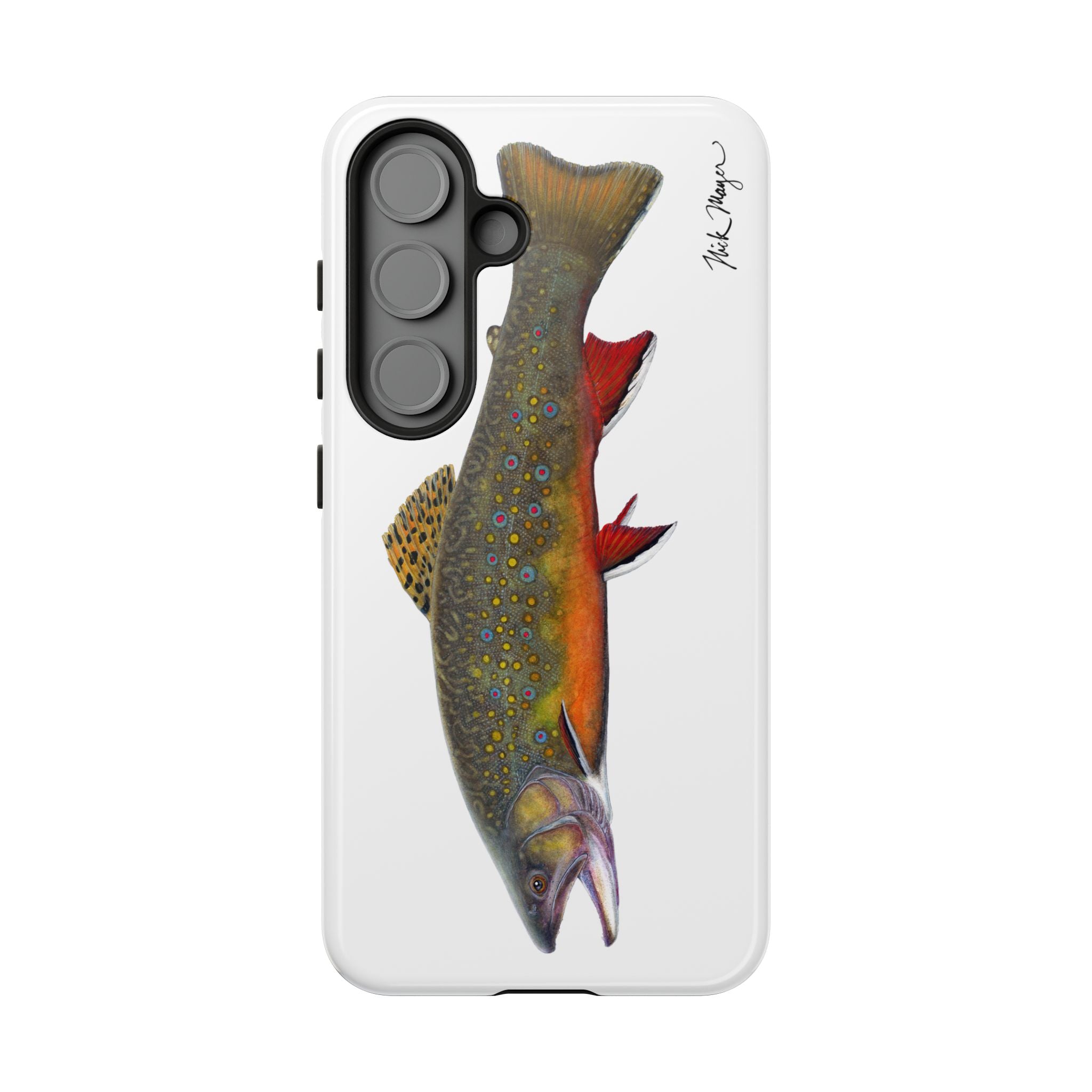 Brook Trout White Phone Case (Samsung)