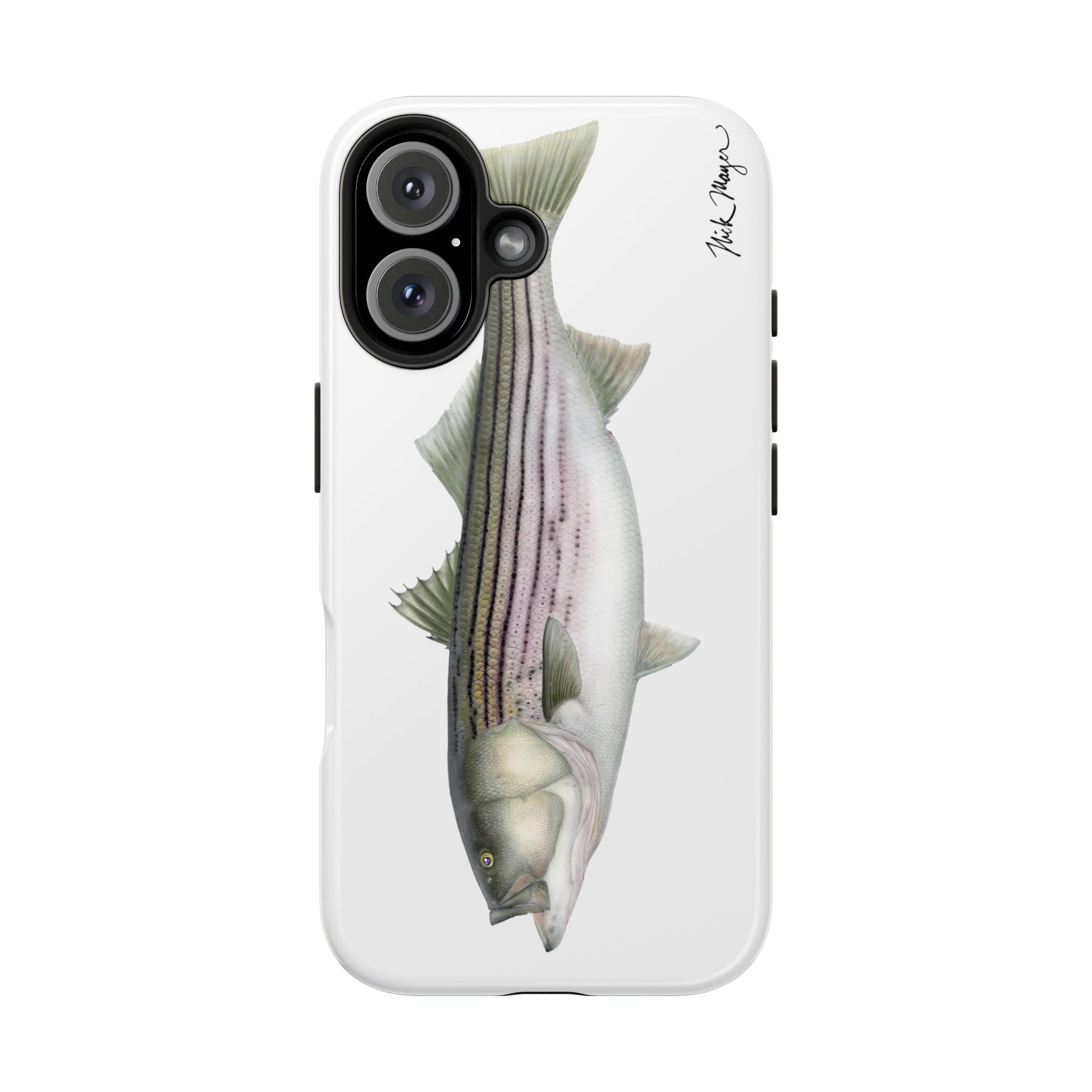 30 lb Striper White Phone Case (iPhone)