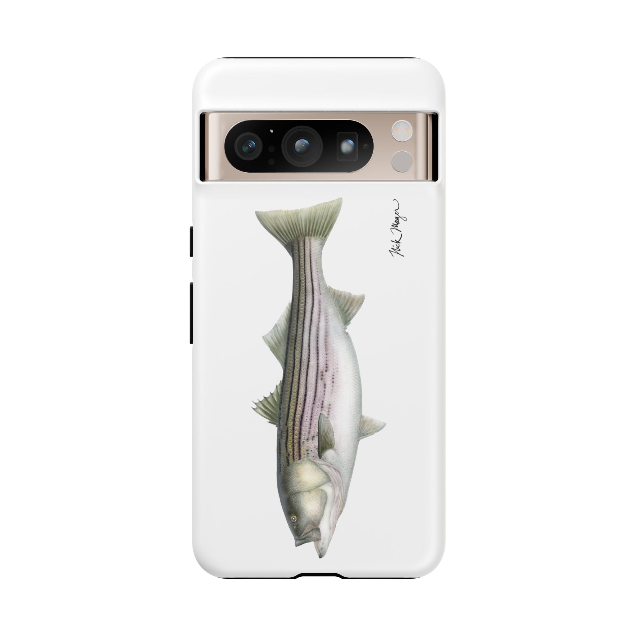 30 lb Striper White Phone Case (Samsung) Printify