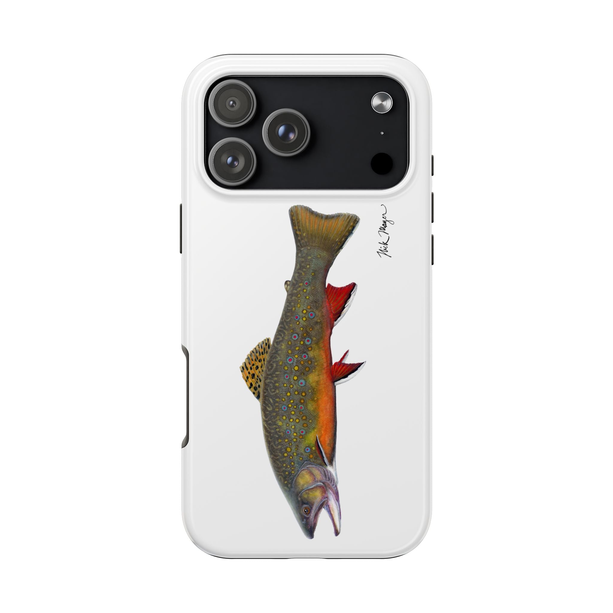 Brook Trout White Phone Case (iPhone)