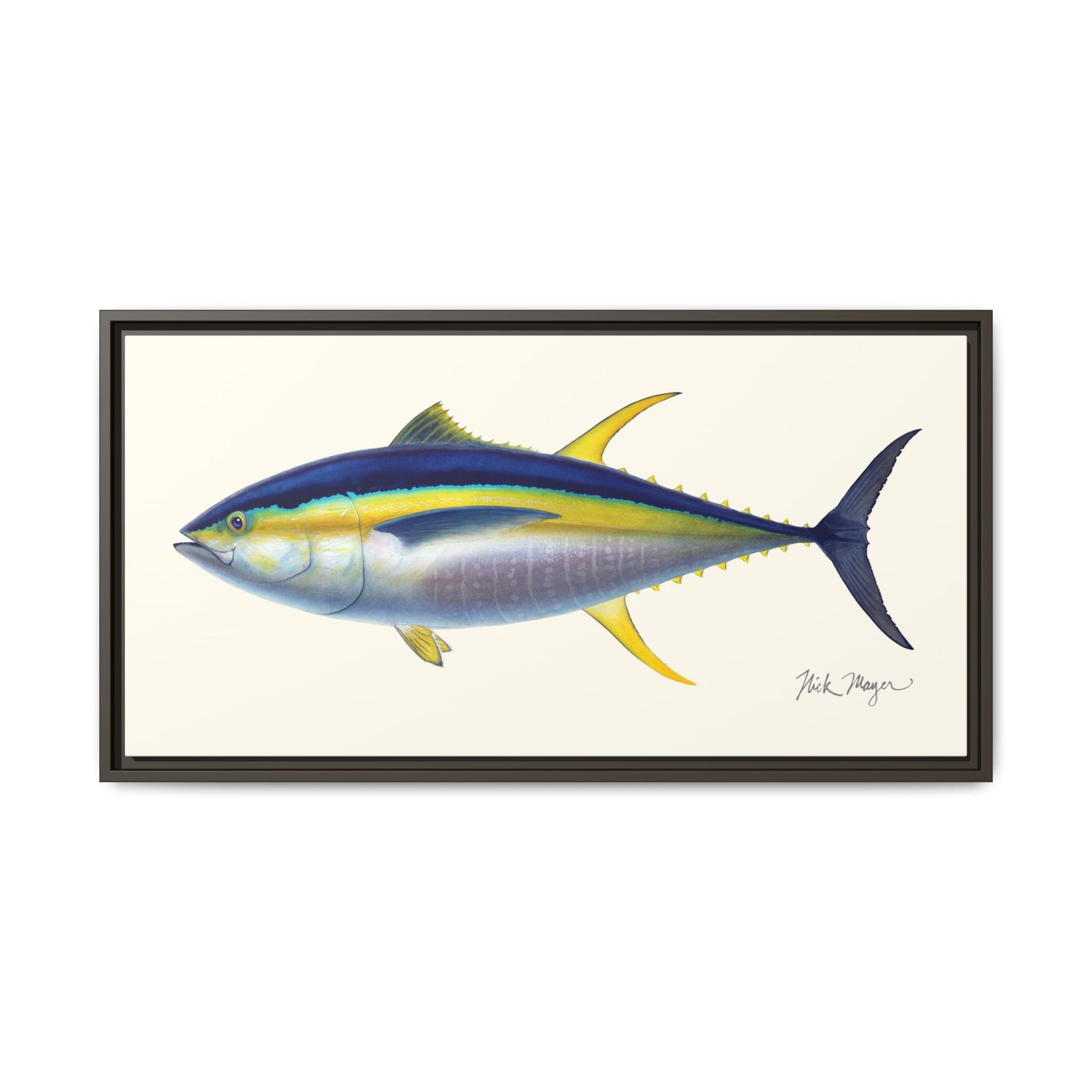 Yellowfin Tuna Framed Canvas Print Printify
