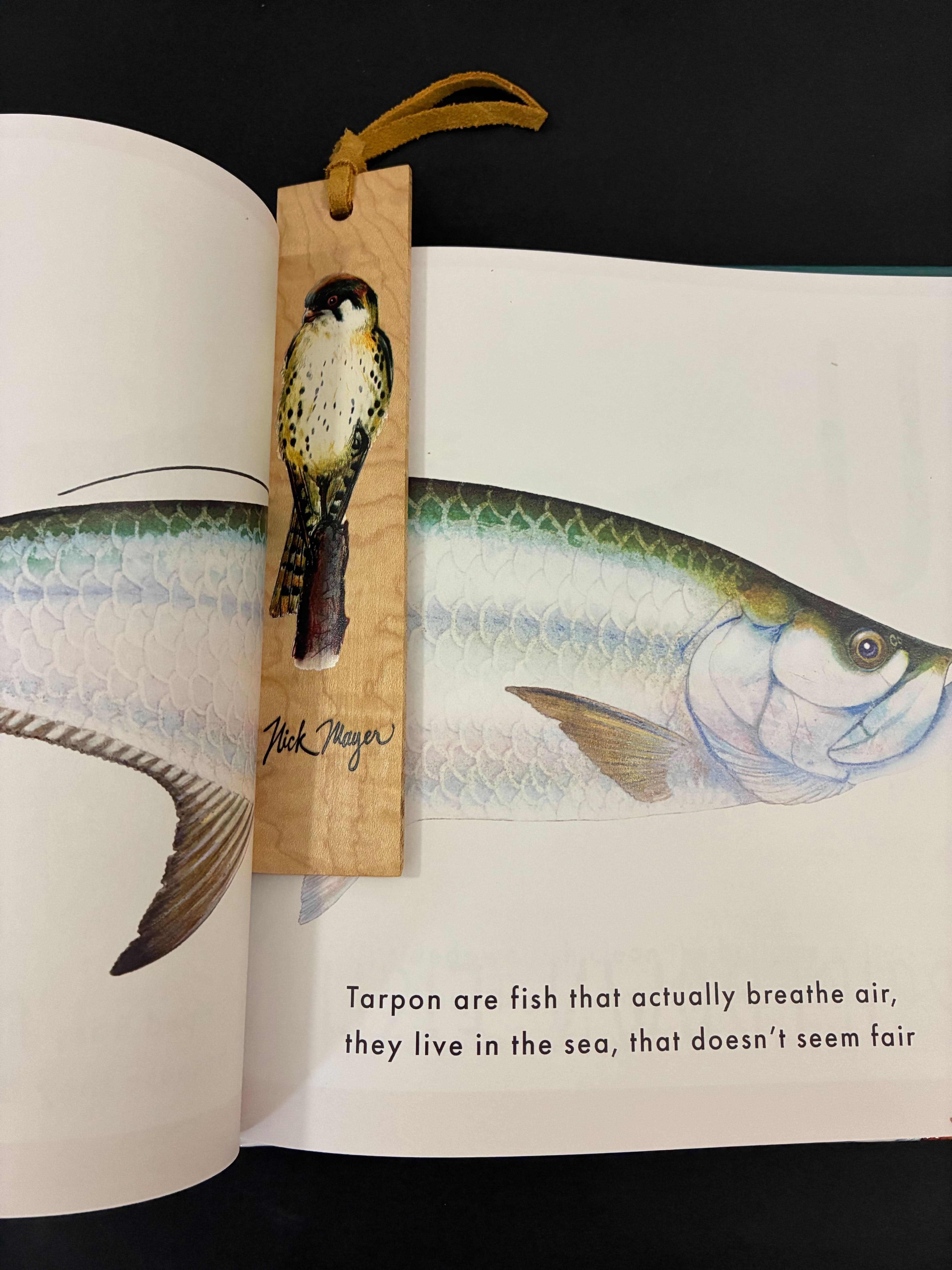 American Kestrel Wooden Bookmark - No two alike!