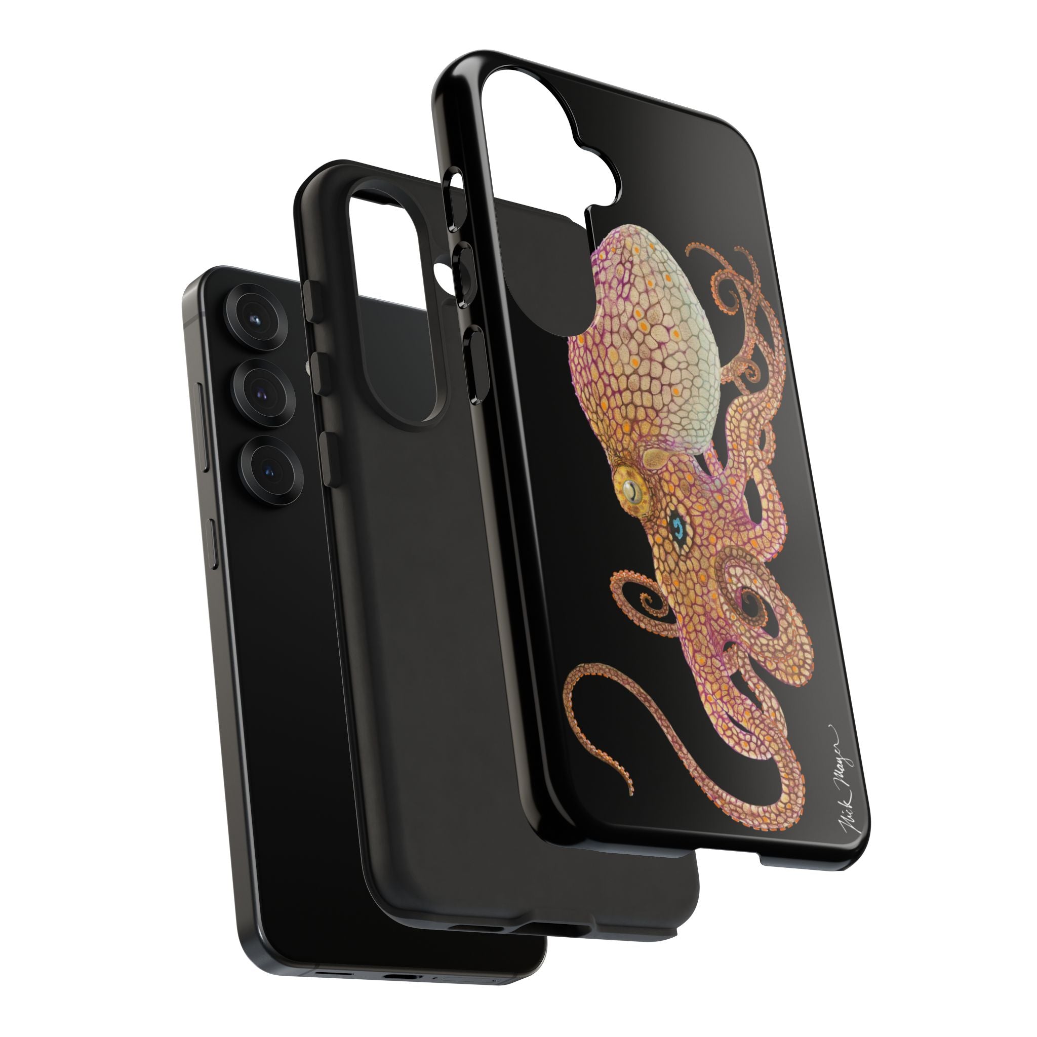 Two Spot Octopus Black Phone Case (Samsung)
