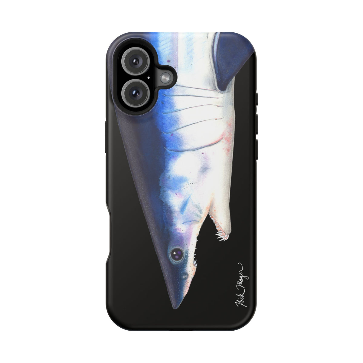 Mako Shark Face MagSafe Black iPhone Case Printify
