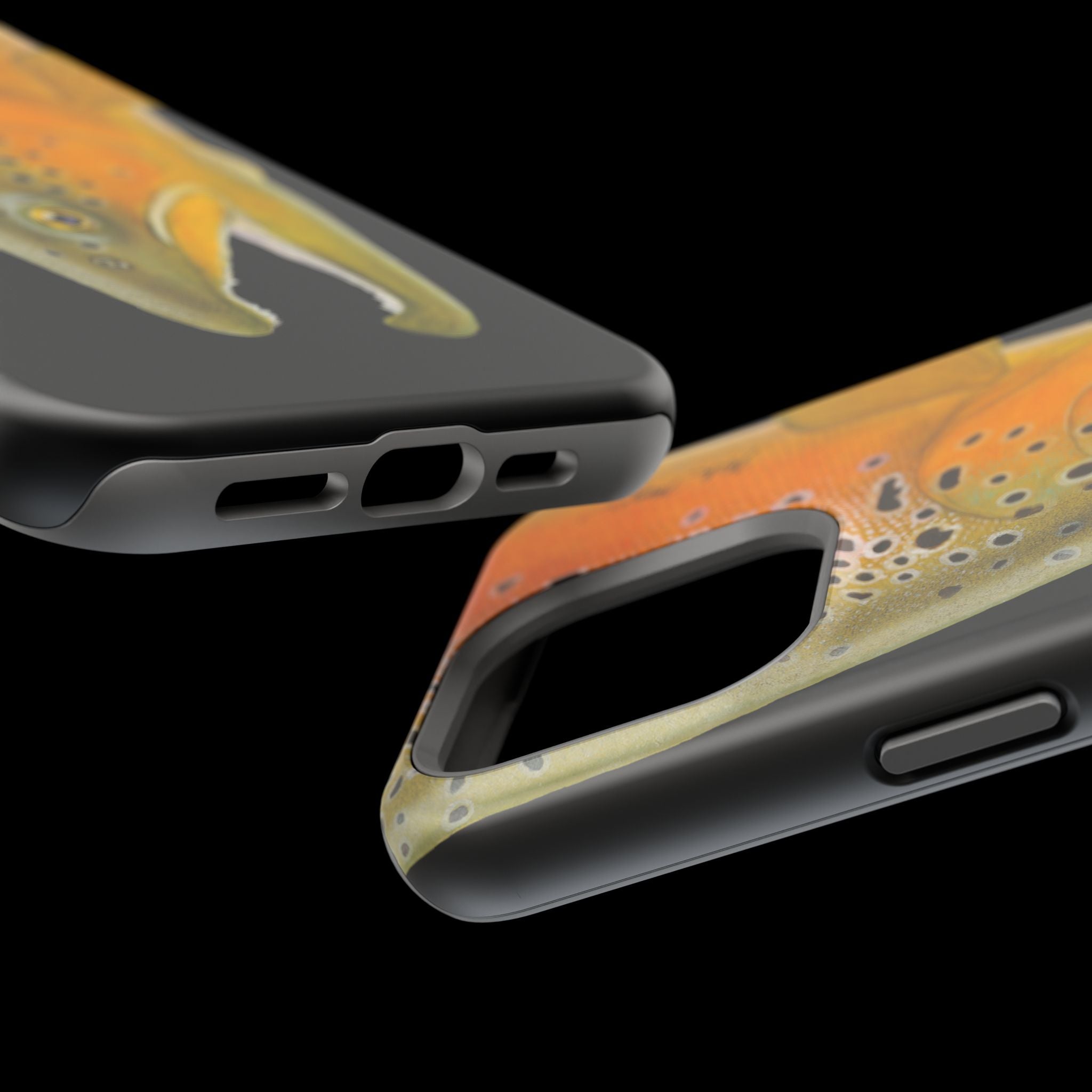 Brown Trout 2 Black MagSafe iPhone Case