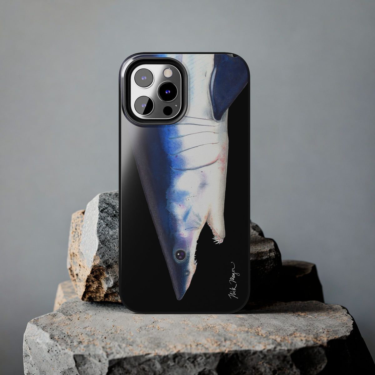 Mako Shark Face Black Case (iPhone) Printify